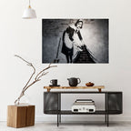 SWEEPING UNDER (BANKSY) Selbstklebendes Horizontal-Poster