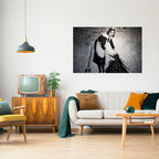 SWEEPING UNDER (BANKSY) Selbstklebendes Horizontal-Poster