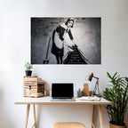 SWEEPING UNDER (BANKSY) Selbstklebendes Horizontal-Poster