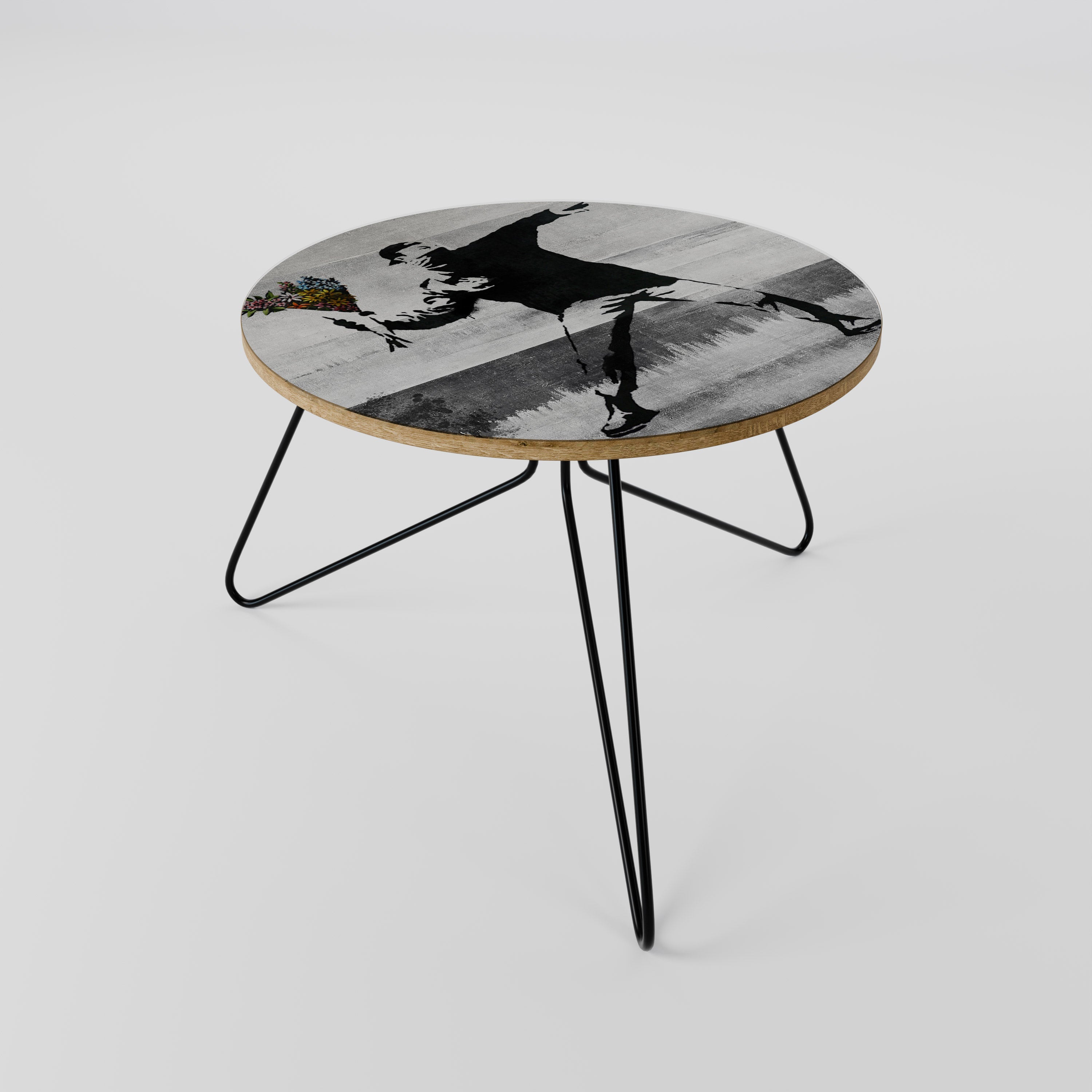 FLOWER BOMBER (BANKSY) Couchtisch 60