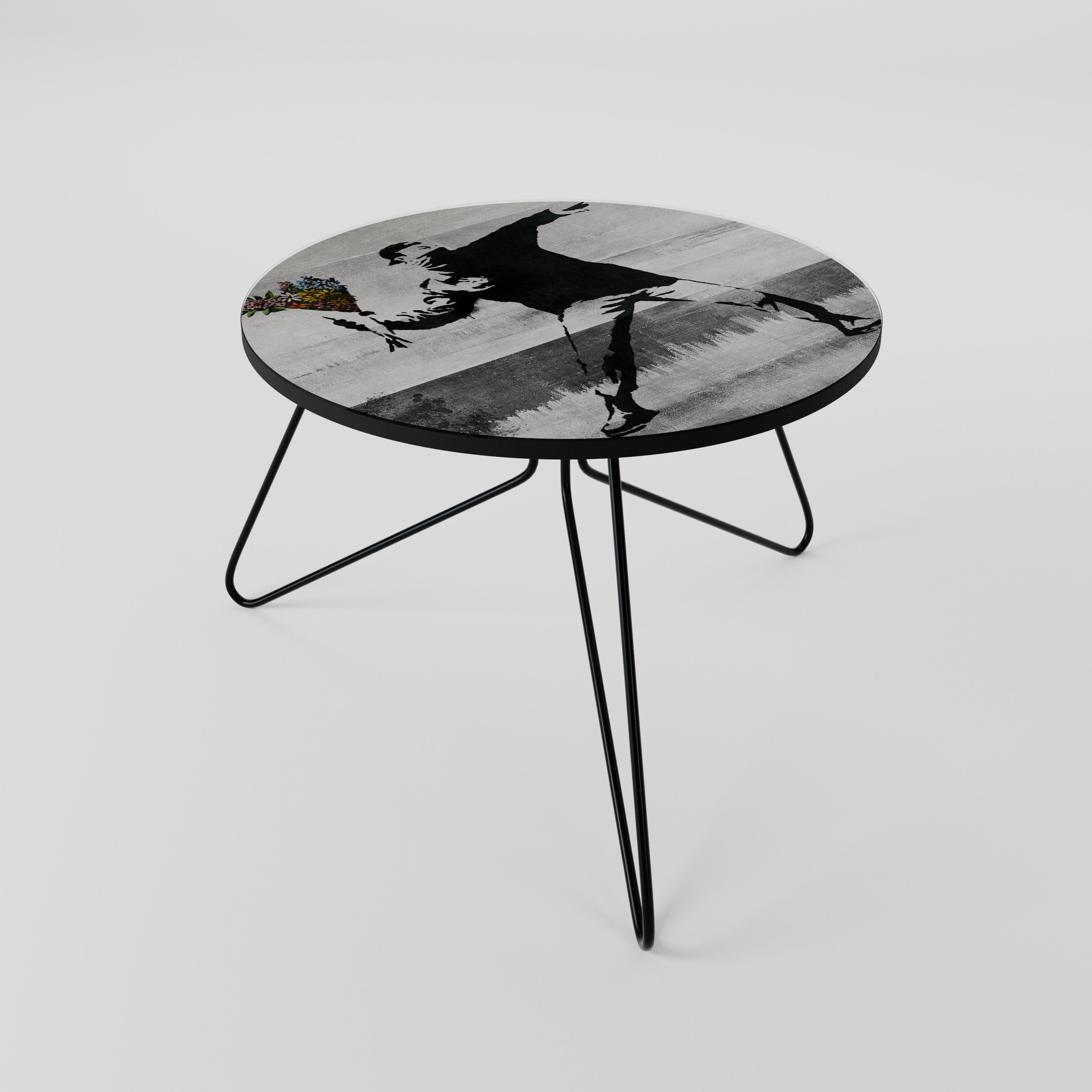 FLOWER BOMBER (BANKSY) Couchtisch 60
