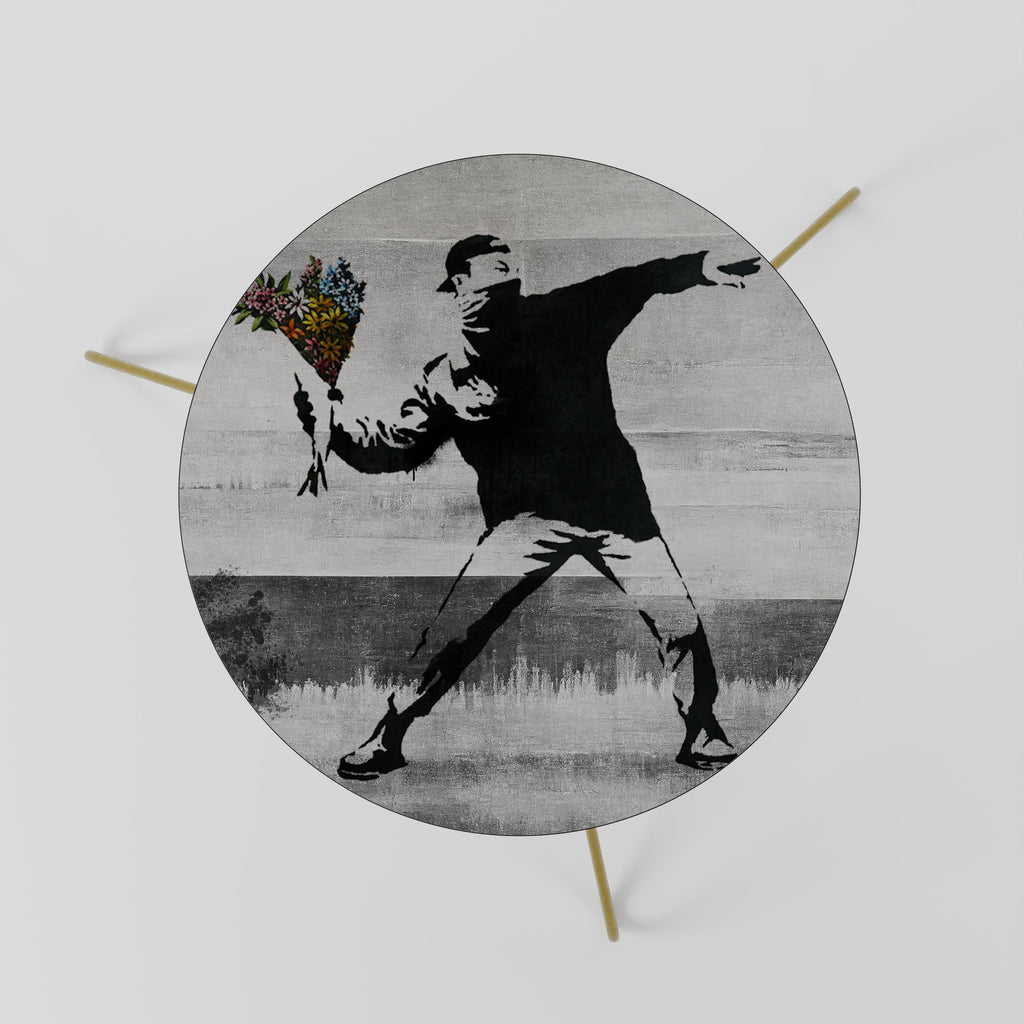 FLOWER BOMBER (BANKSY) Couchtisch 60