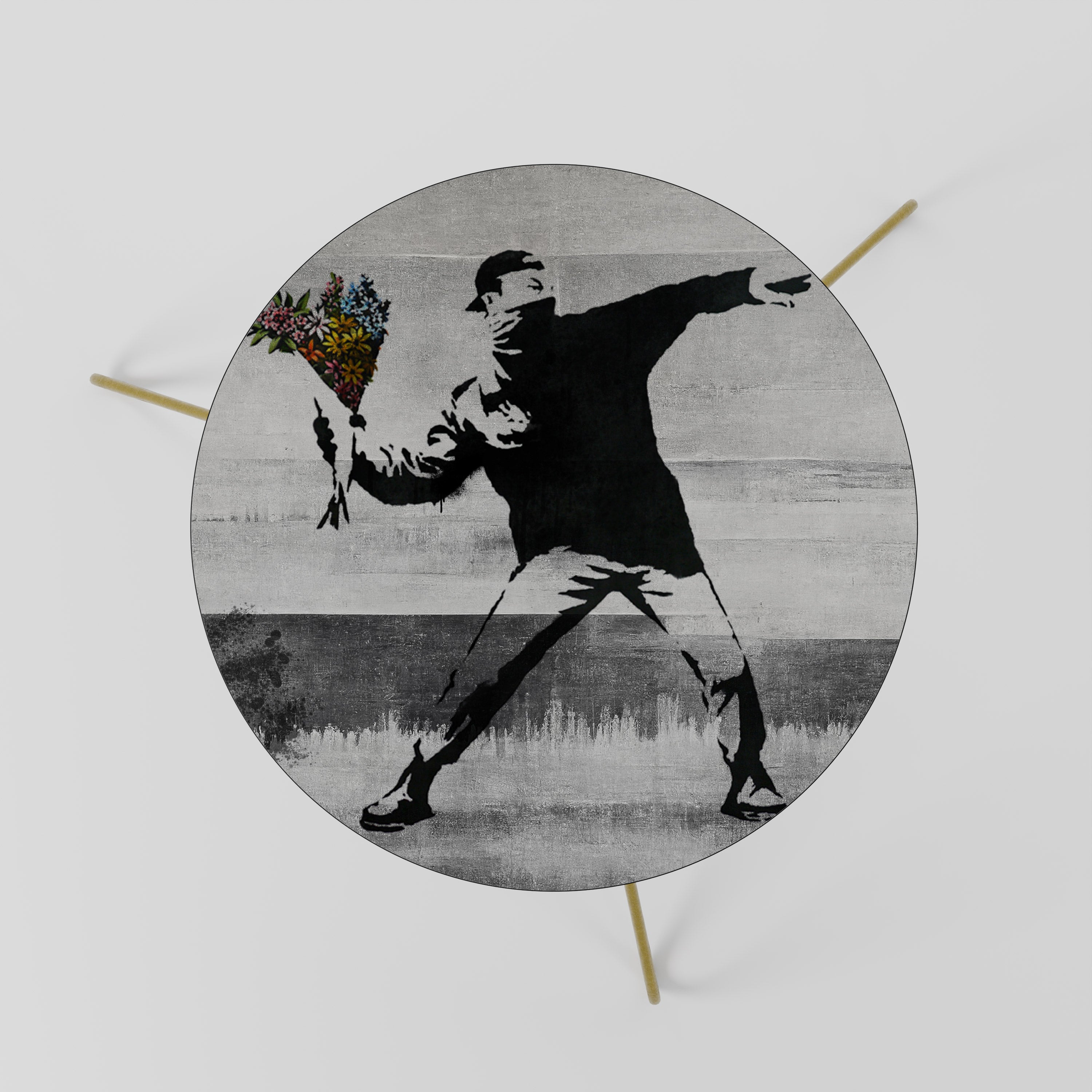 FLOWER BOMBER (BANKSY) Couchtisch 60