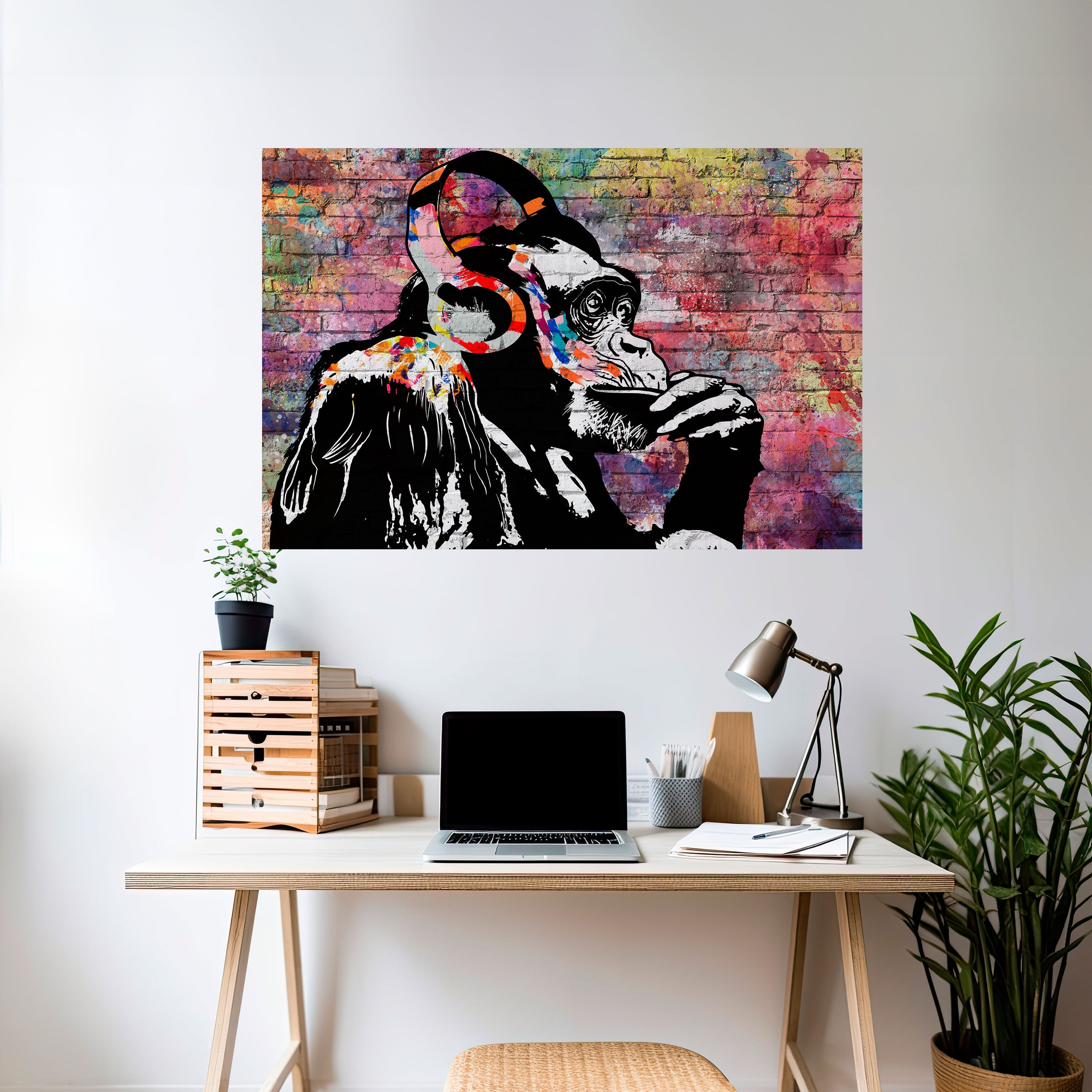 APISH LISTENER Peel and Stick Horizontal Poster