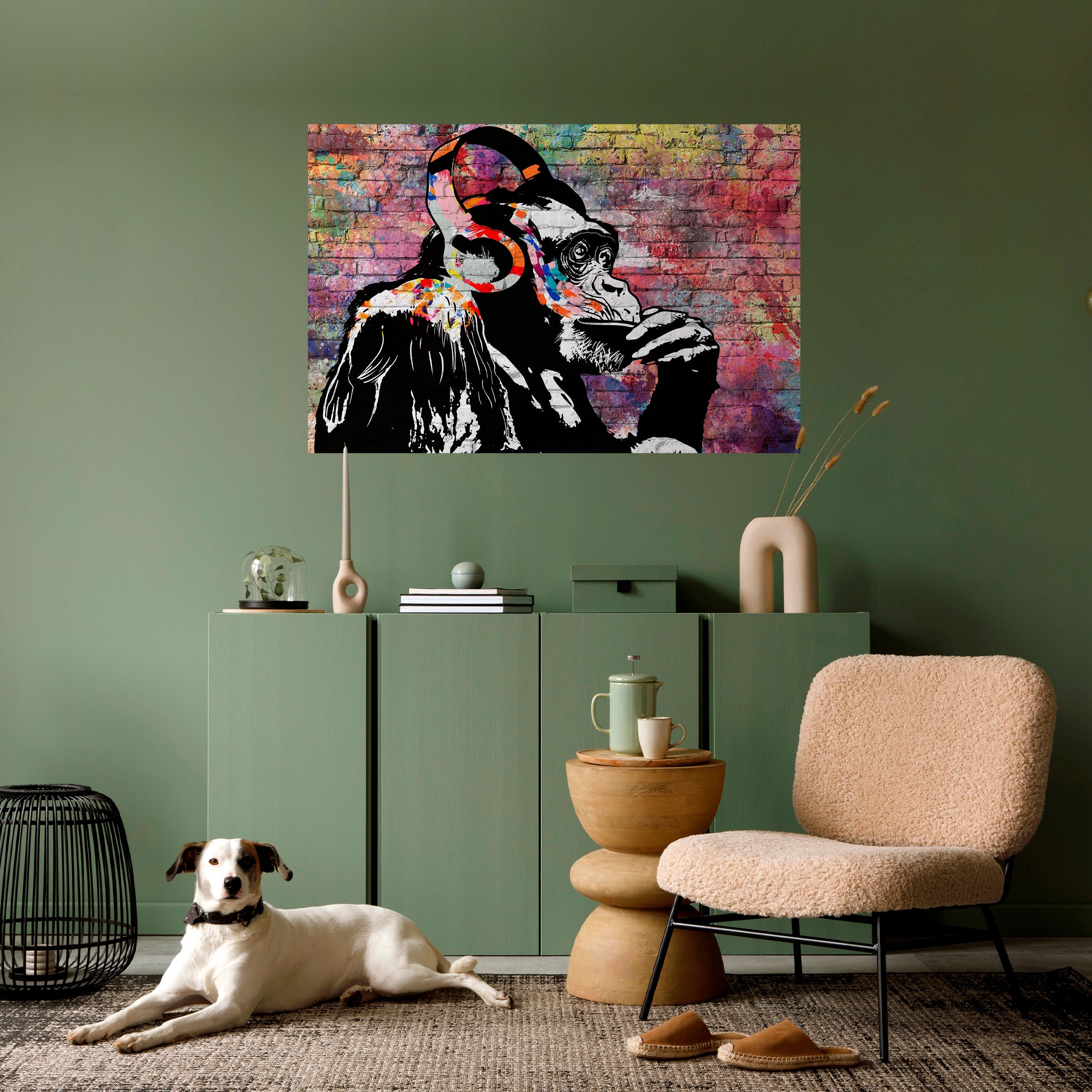 APISH LISTENER Peel and Stick Horizontal Poster