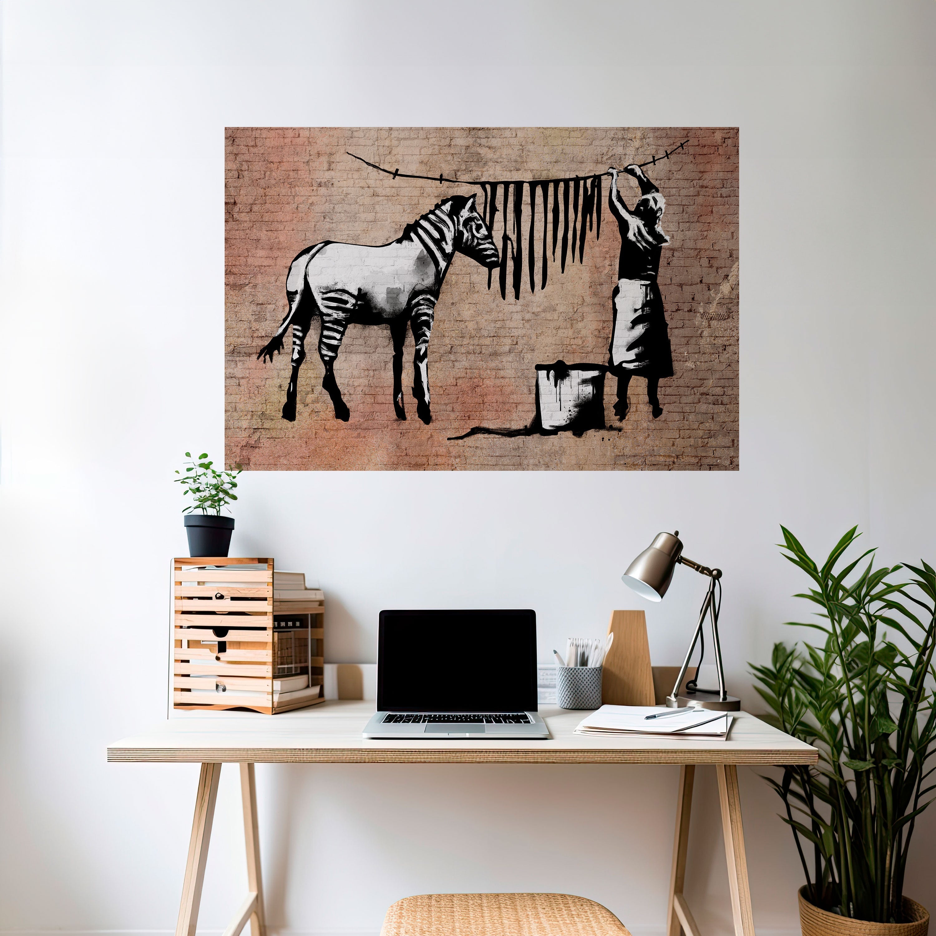 TIDY ZEBRA Horizontales Poster zum Abziehen und Aufkleben