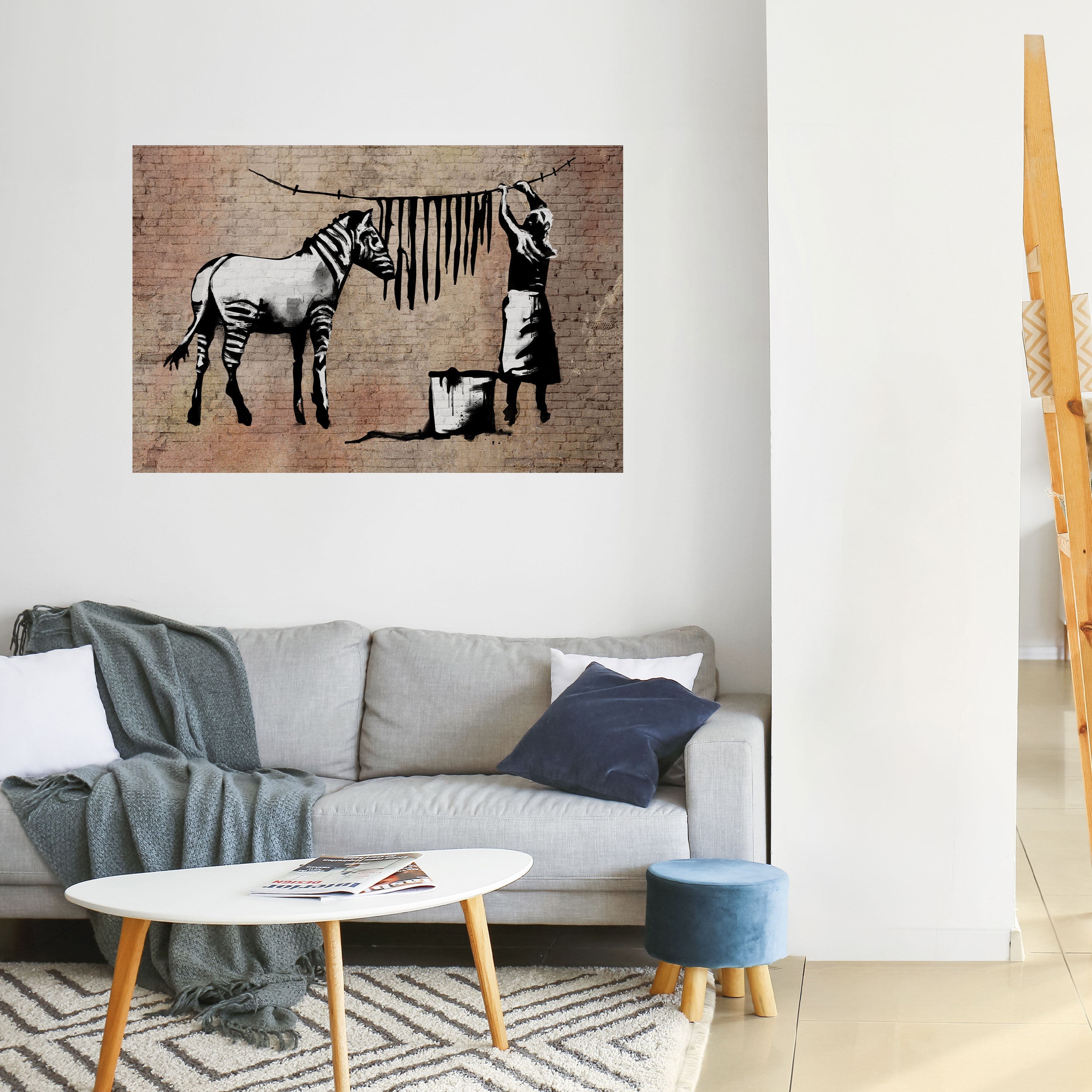 TIDY ZEBRA Horizontales Poster zum Abziehen und Aufkleben