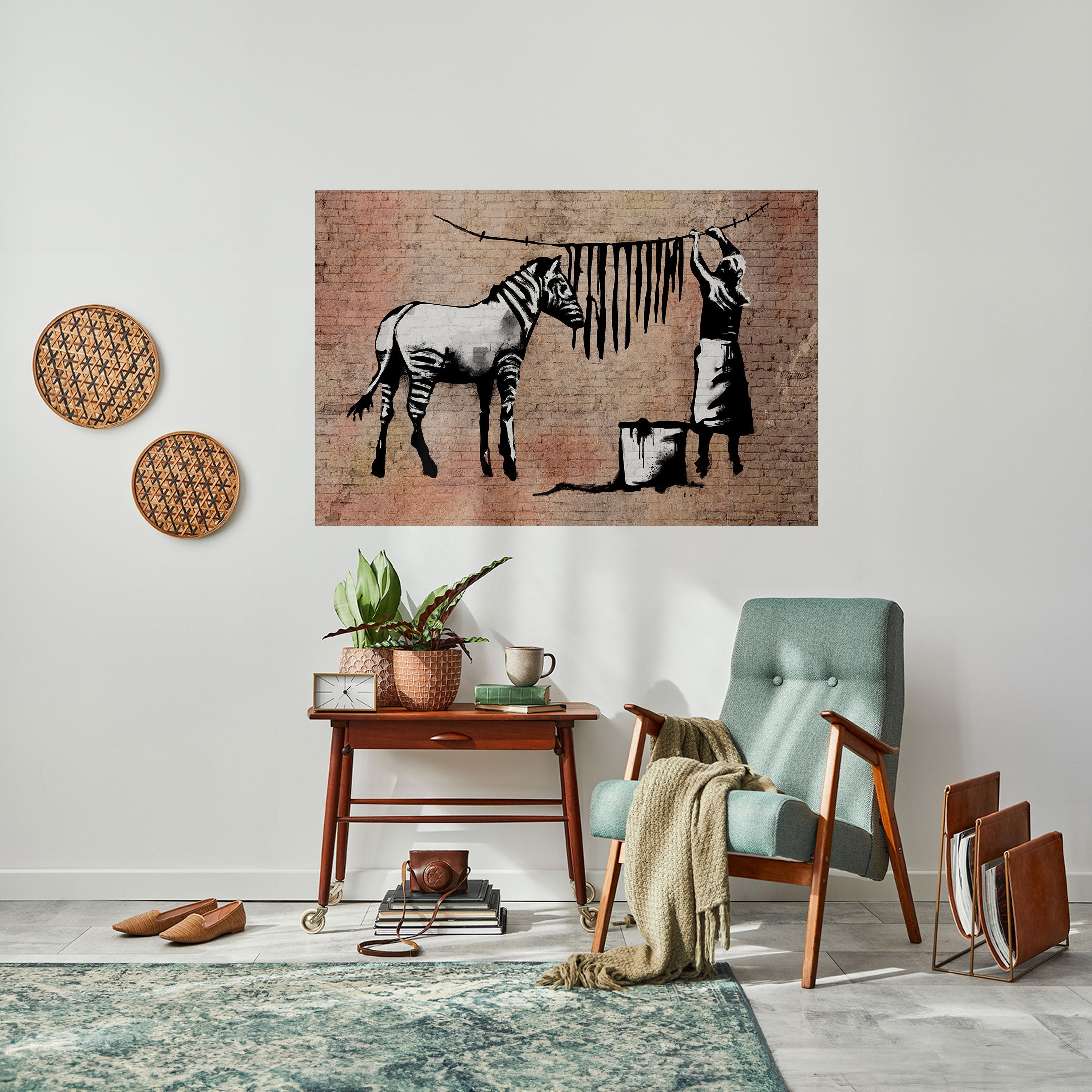 TIDY ZEBRA Horizontales Poster zum Abziehen und Aufkleben