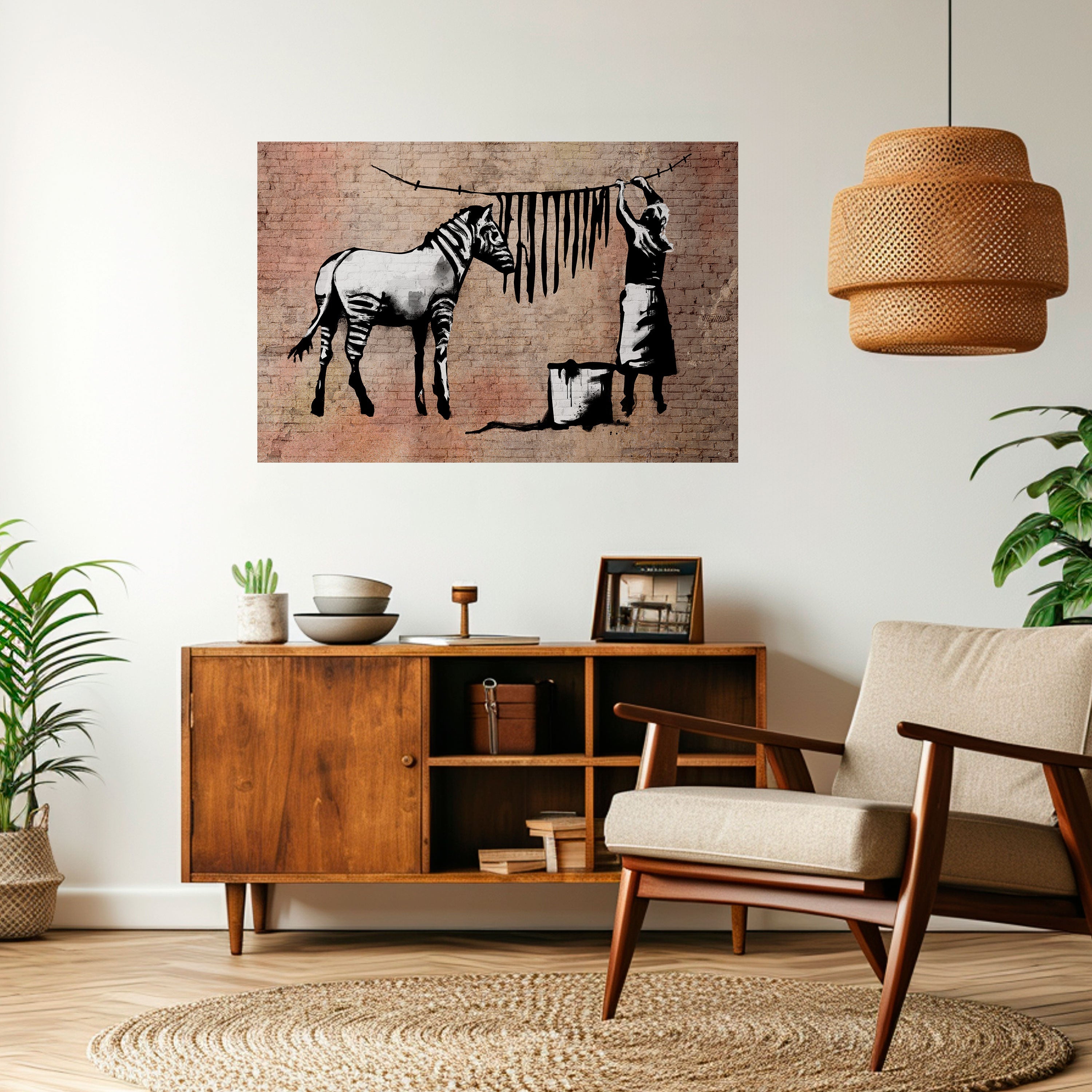 TIDY ZEBRA Horizontales Poster zum Abziehen und Aufkleben