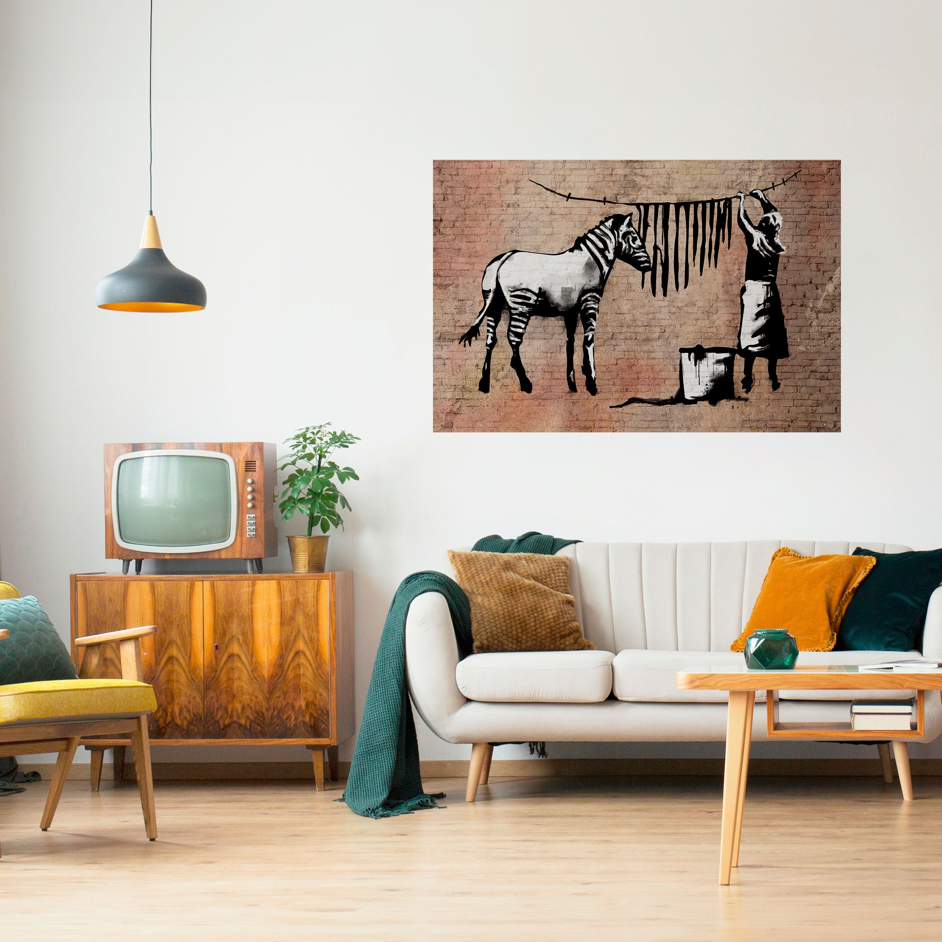 TIDY ZEBRA Horizontales Poster zum Abziehen und Aufkleben
