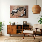 TIDY ZEBRA Selbstklebendes Horizontal-Poster