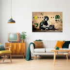 VIRTUAL RETRO REVIVAL Selbstklebendes Horizontal-Poster