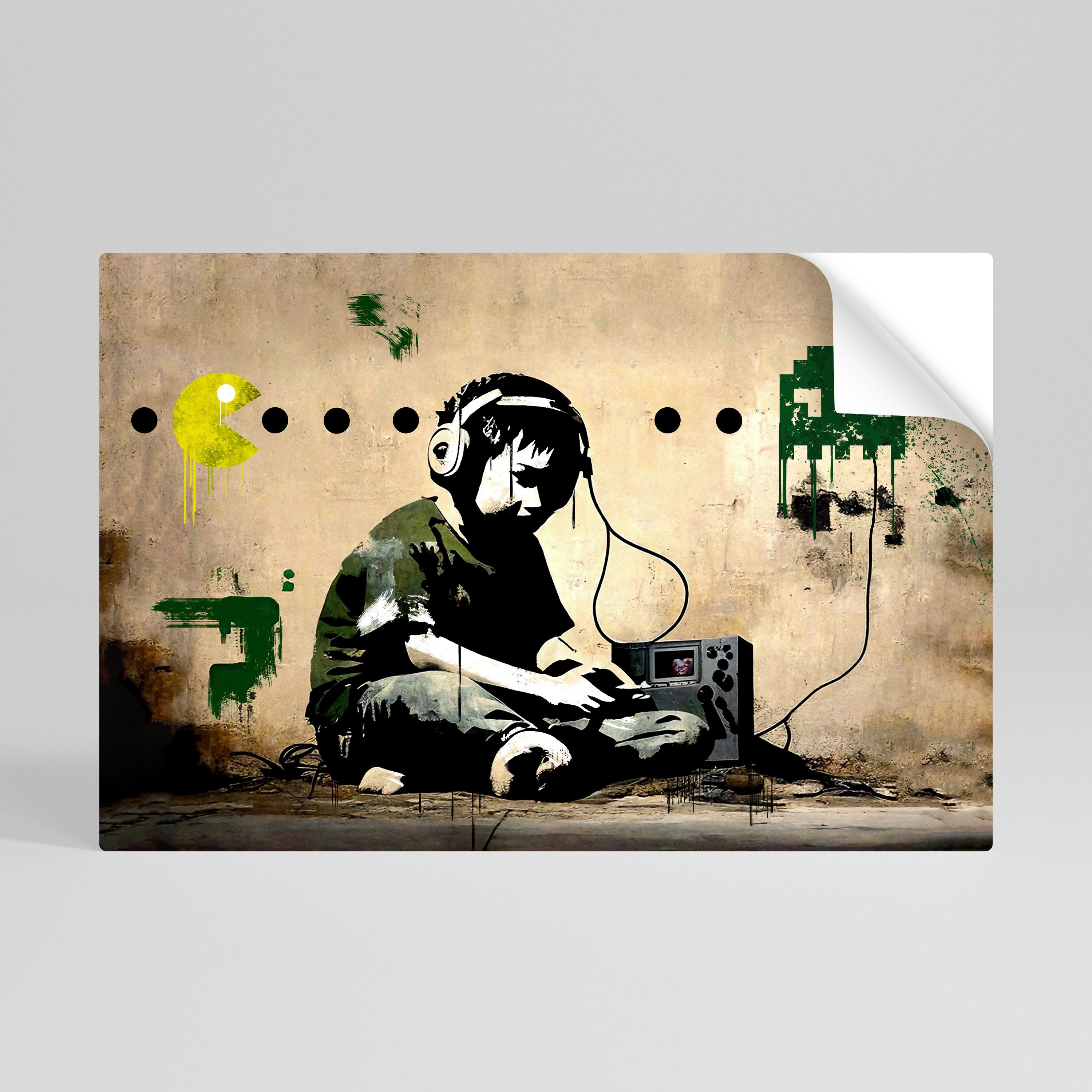 VIRTUAL RETRO REVIVAL Selbstklebendes Horizontal-Poster