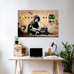 VIRTUAL RETRO REVIVAL Selbstklebendes Horizontal-Poster