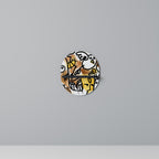 URBAN CANVAS Oval Art Shelf In Black Finish