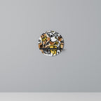 URBAN CANVAS Round Art Shelf In Black Finish