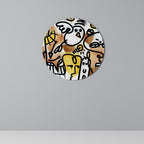 URBAN CANVAS Runde Wanddekoration Ø 69 cm