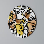 URBAN CANVAS Runde Wanddekoration Ø 69 cm