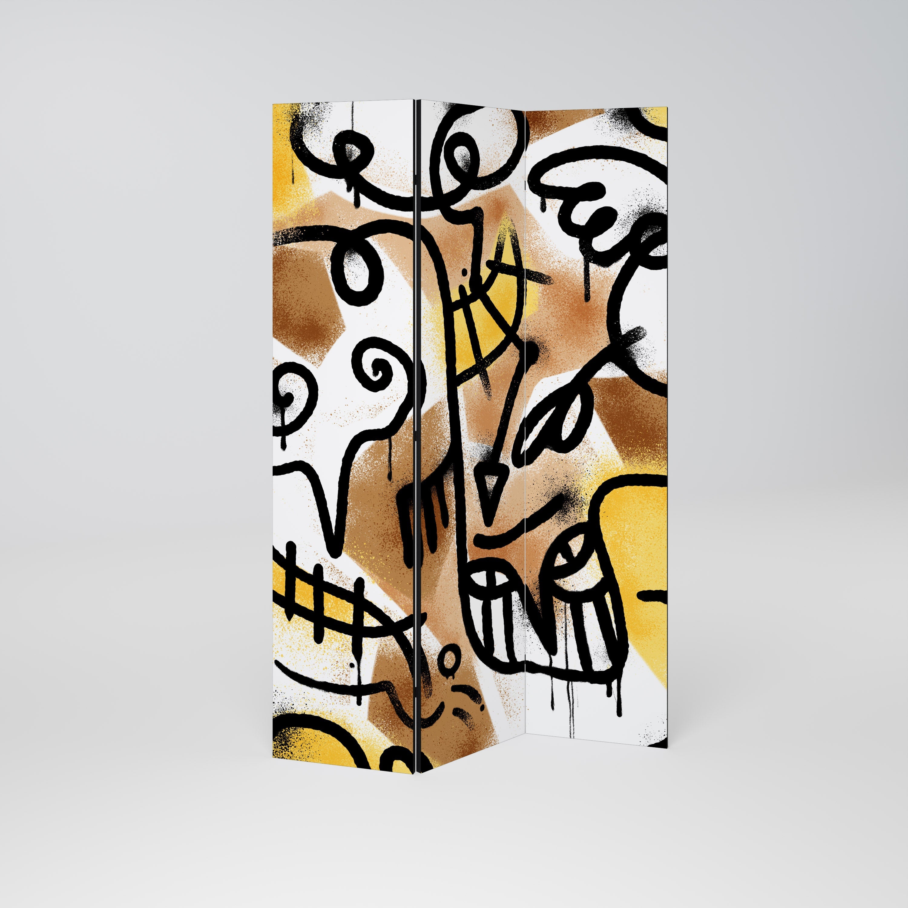 URBAN CANVAS Dekorativer 3-teiliger Raumteiler