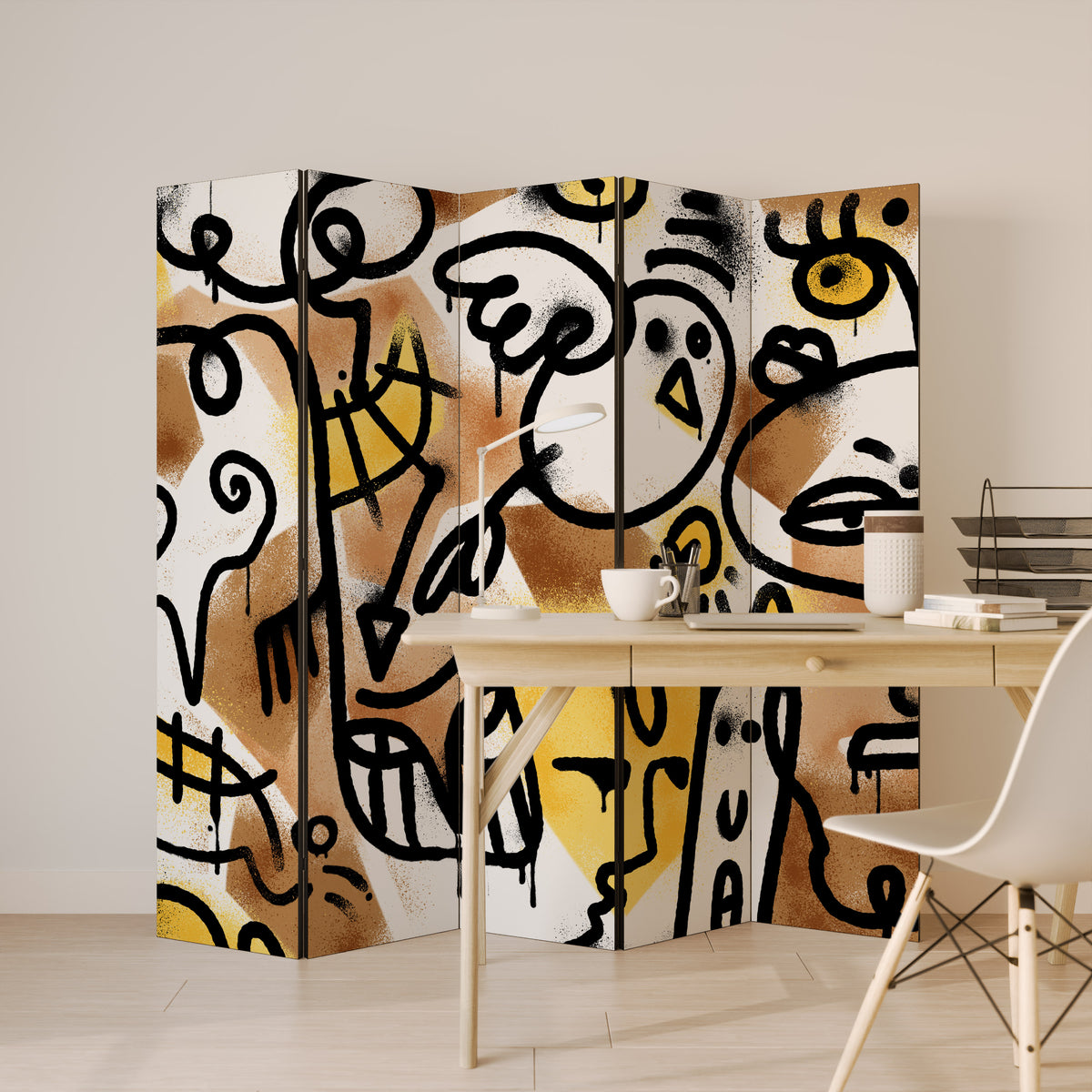 URBAN CANVAS 5-teiliger Paravent
