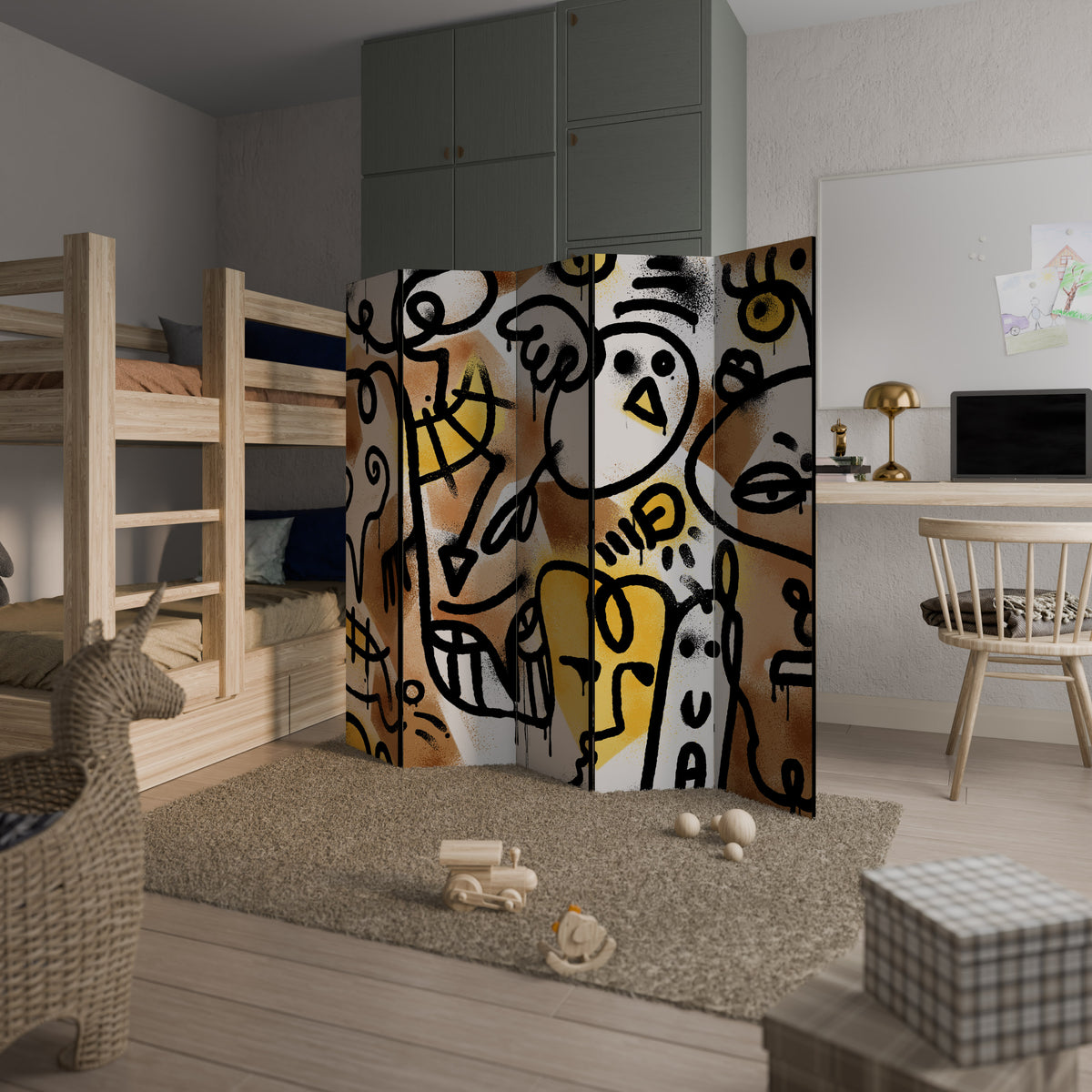 URBAN CANVAS 5-Panel Room Divider