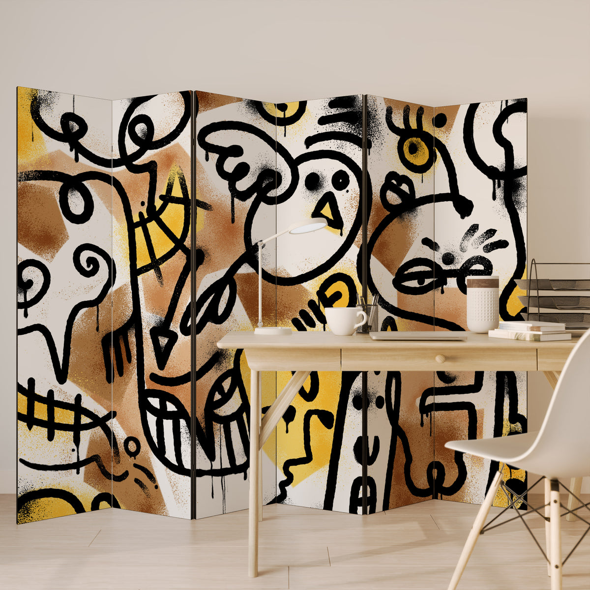 URBAN CANVAS 6-teiliger Paravent