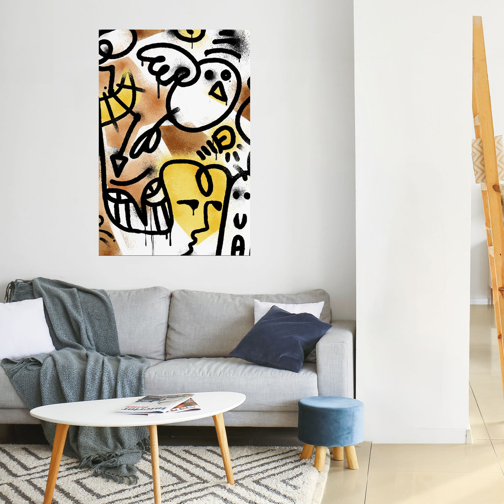 URBAN CANVAS Vertikales Poster zum Abziehen und Aufkleben