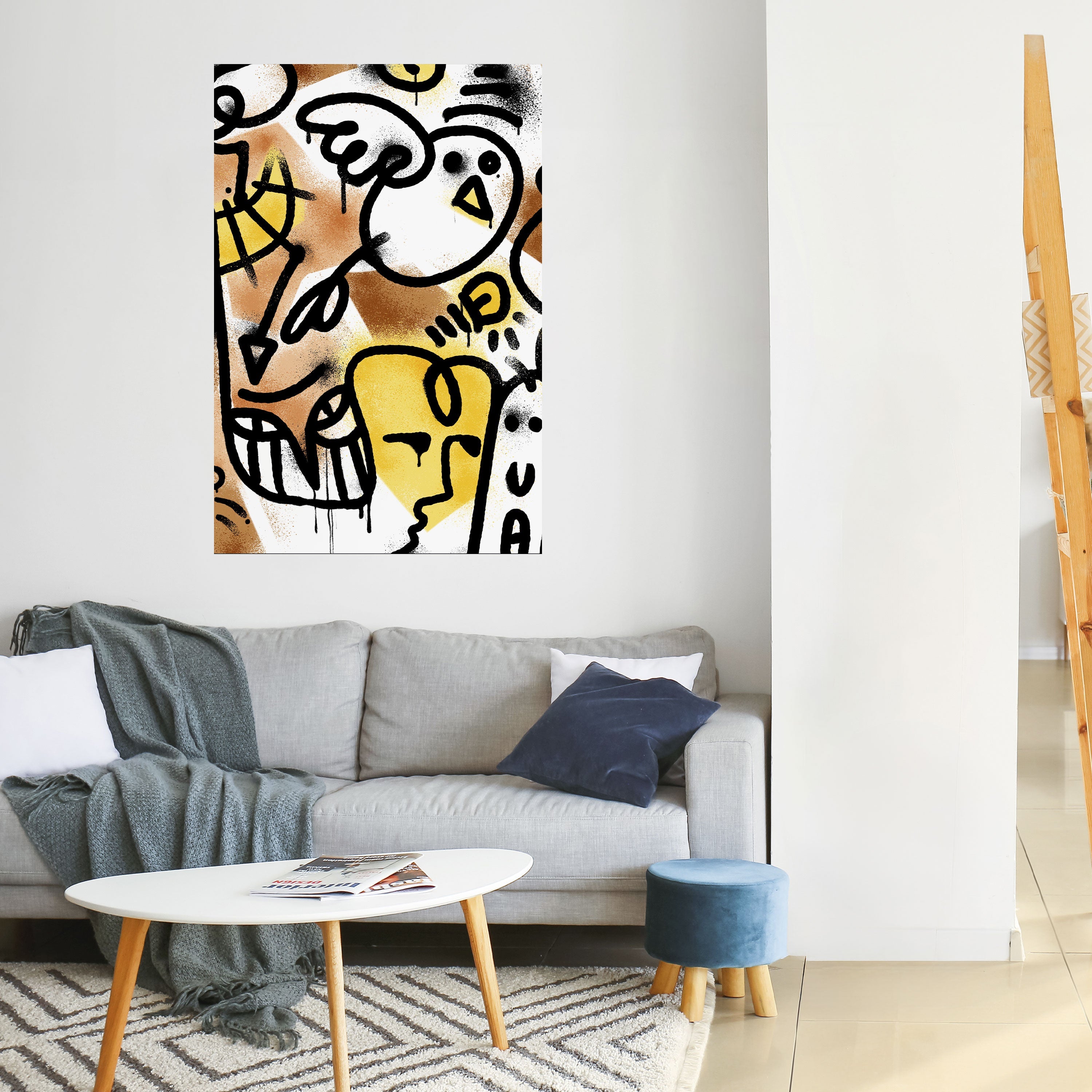 URBAN CANVAS Vertikales Poster zum Abziehen und Aufkleben