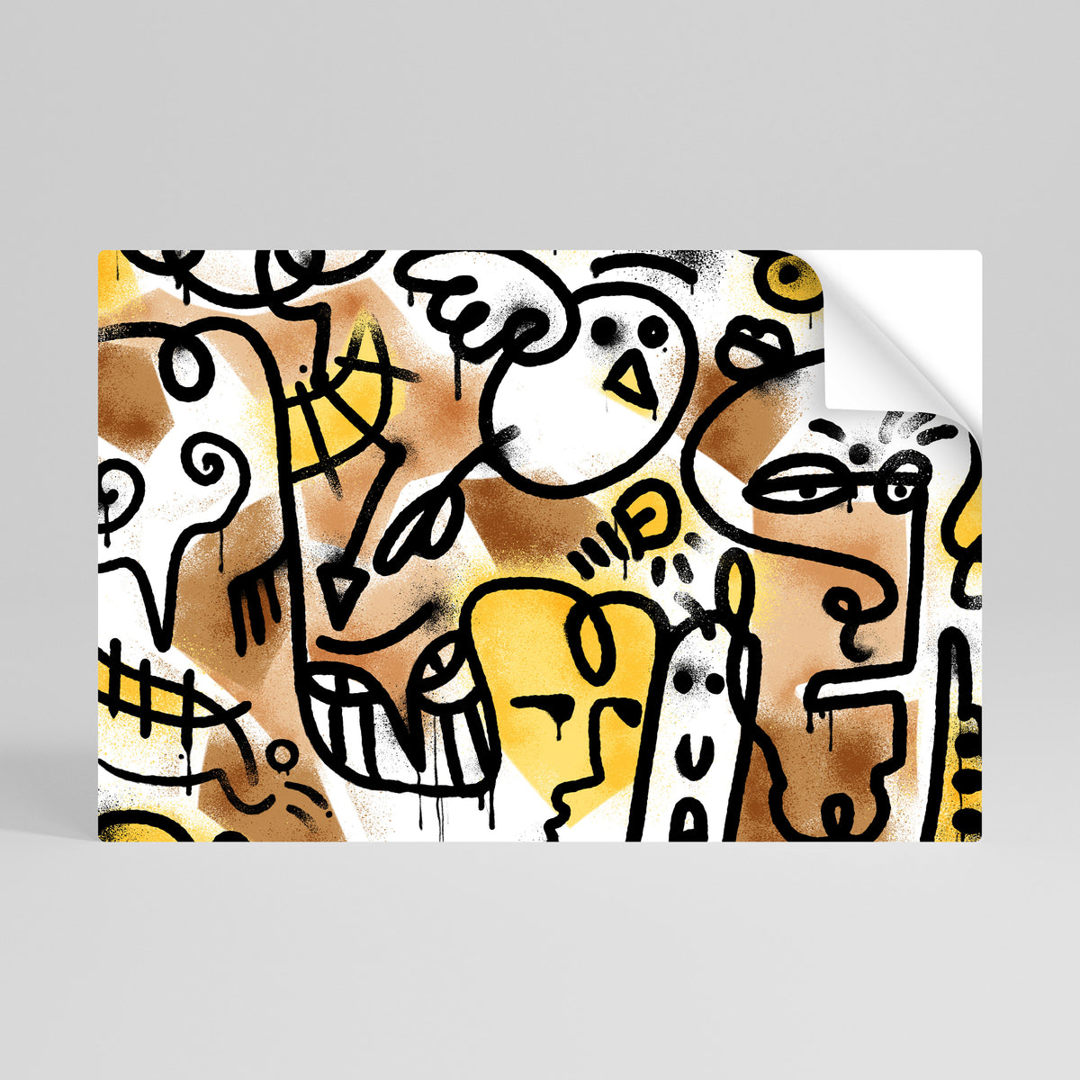 URBAN CANVAS Peel and Stick Horizontal Poster