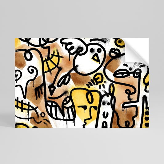 URBAN CANVAS Selbstklebendes Horizontal-Poster