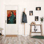 YOUNG WOMAN WITH IBIS Selbstklebendes Poster - Hochformat