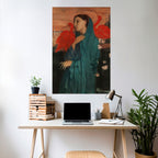 YOUNG WOMAN WITH IBIS Selbstklebendes Poster - Hochformat