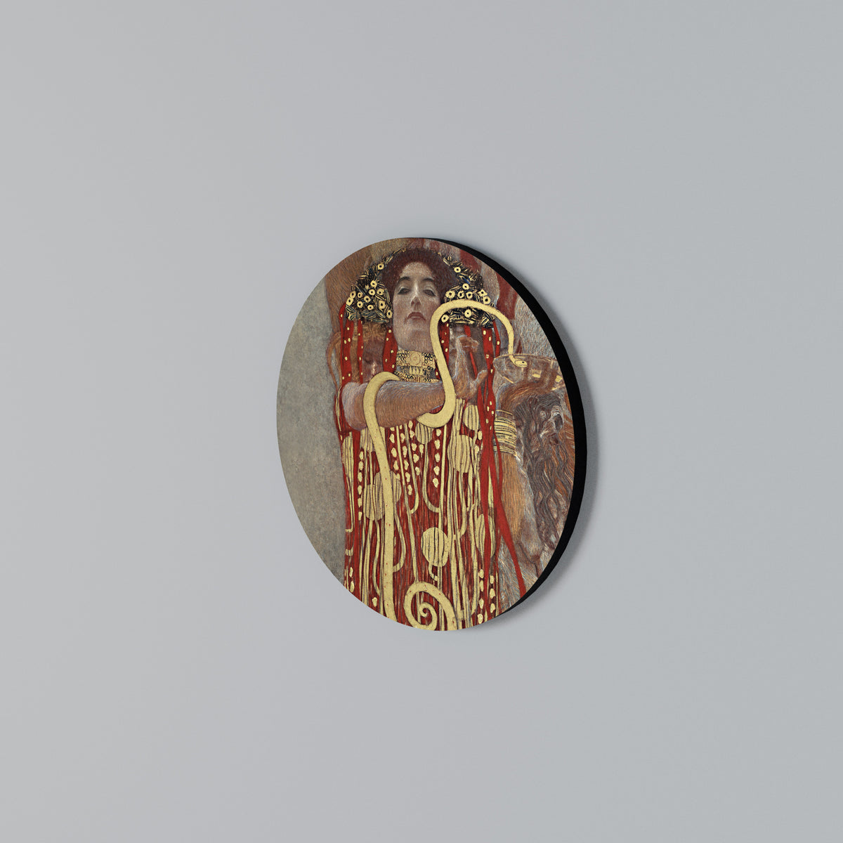HYGIEIA BY KLIMT Rundes Wandbild