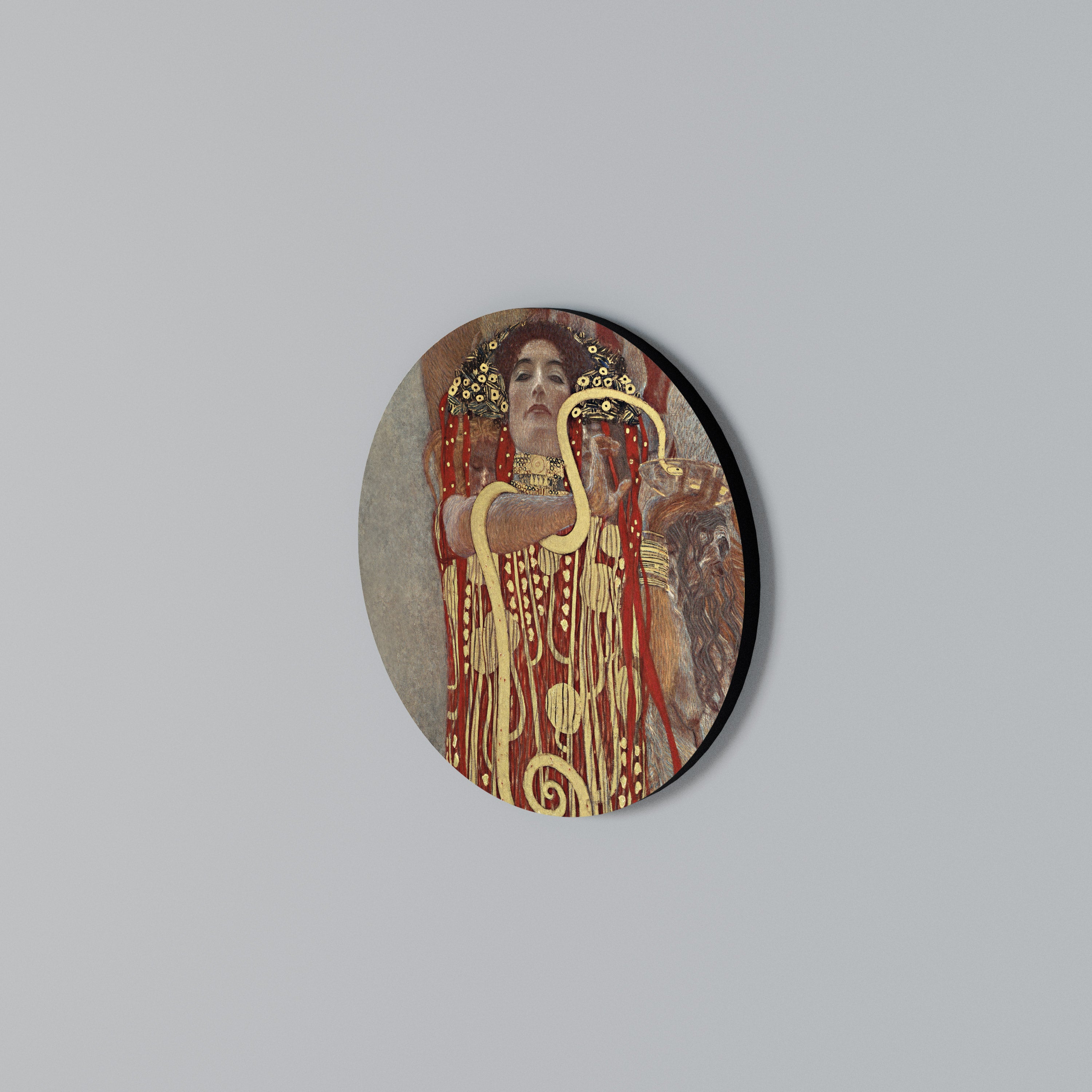 HYGIEIA BY KLIMT Rundes Wandbild