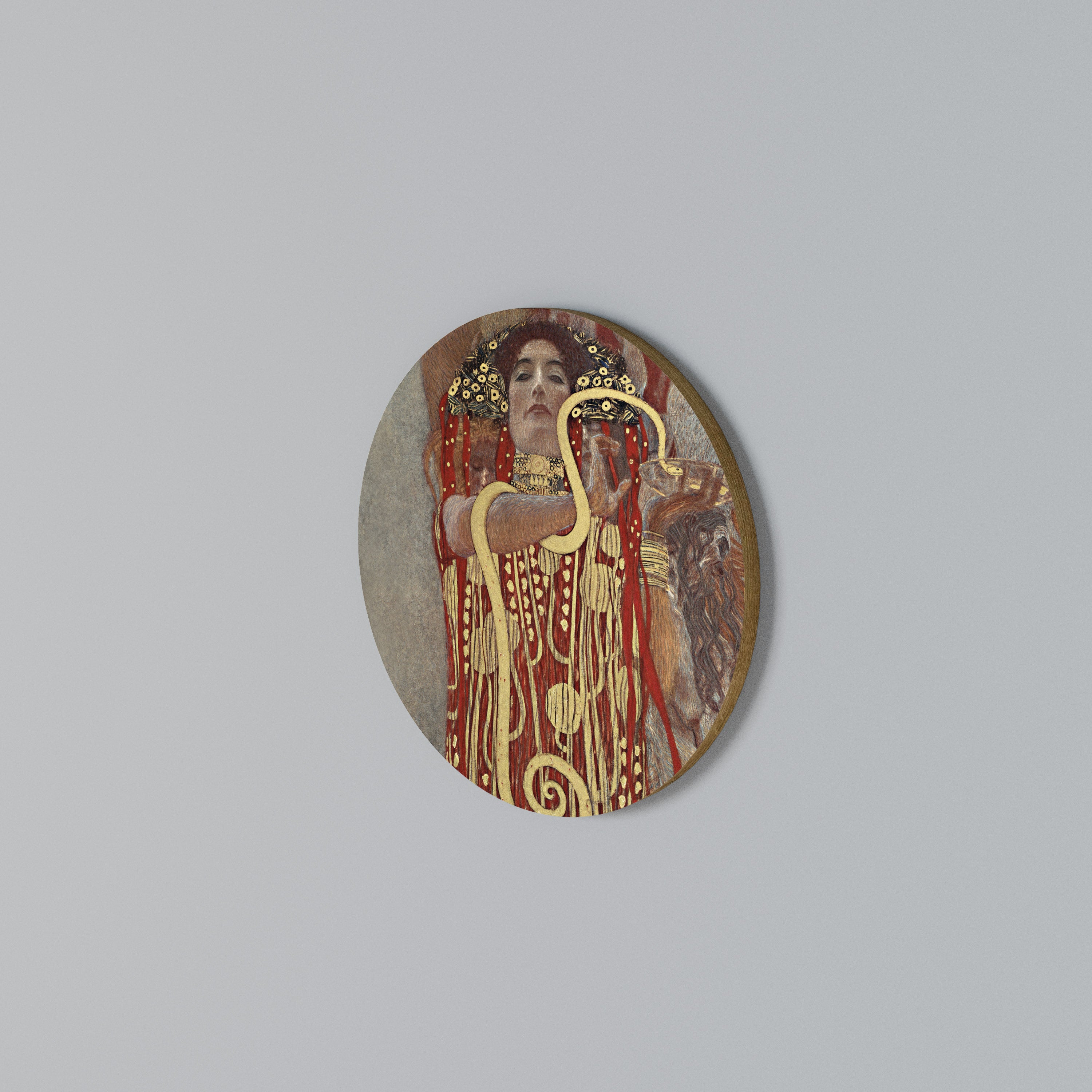 HYGIEIA BY KLIMT Rundes Wandbild