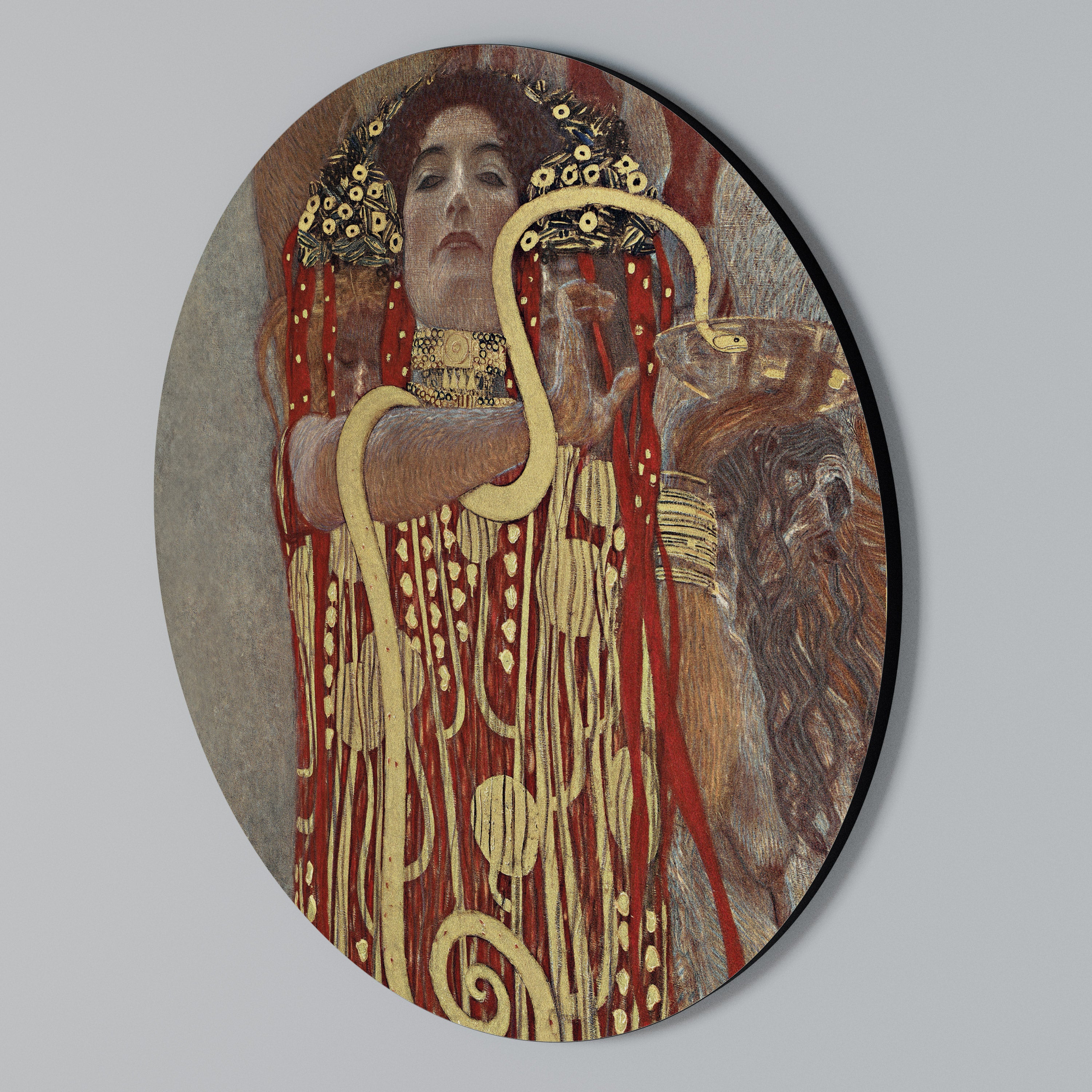 HYGIEIA BY KLIMT Rundes Wandbild