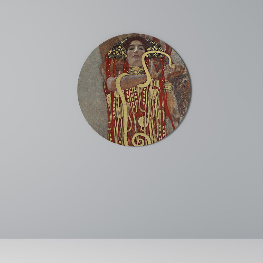 HYGIEIA VON KLIMT Runde Wandkunst