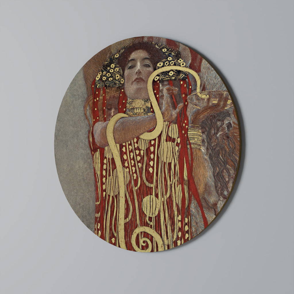 HYGIEIA VON KLIMT Runde Wandkunst