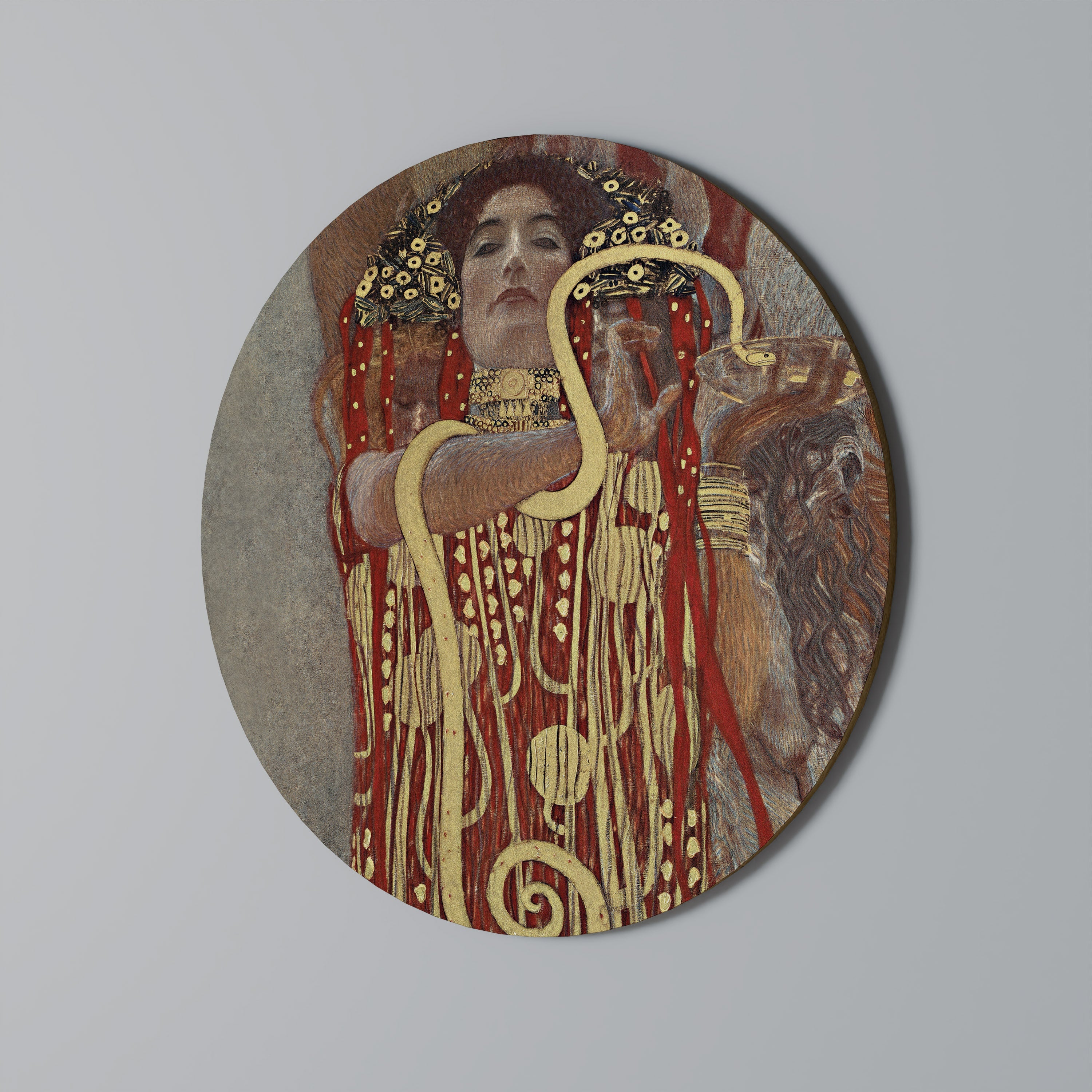 HYGIEIA VON KLIMT Runde Wandkunst