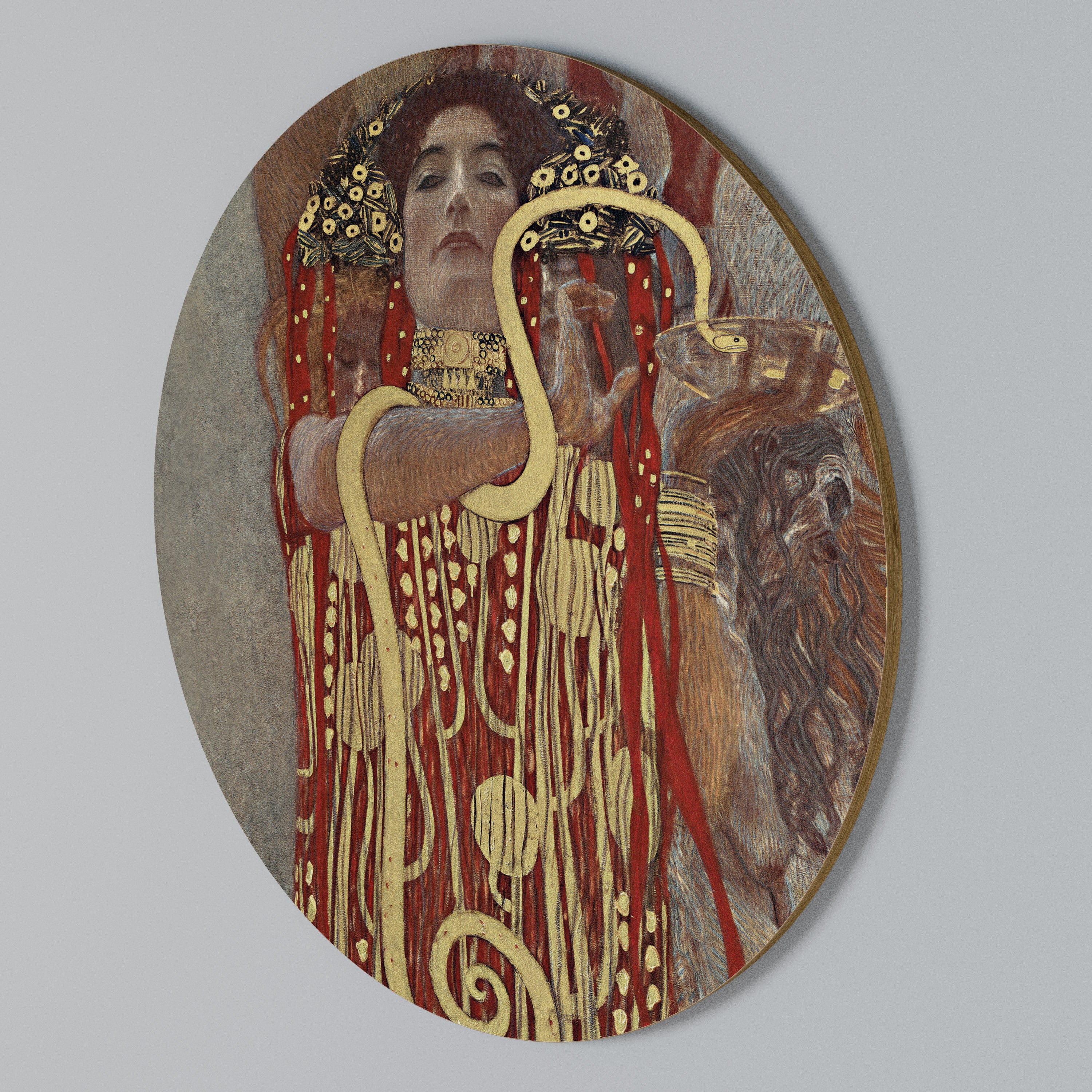 HYGIEIA BY KLIMT Rundes Wandbild