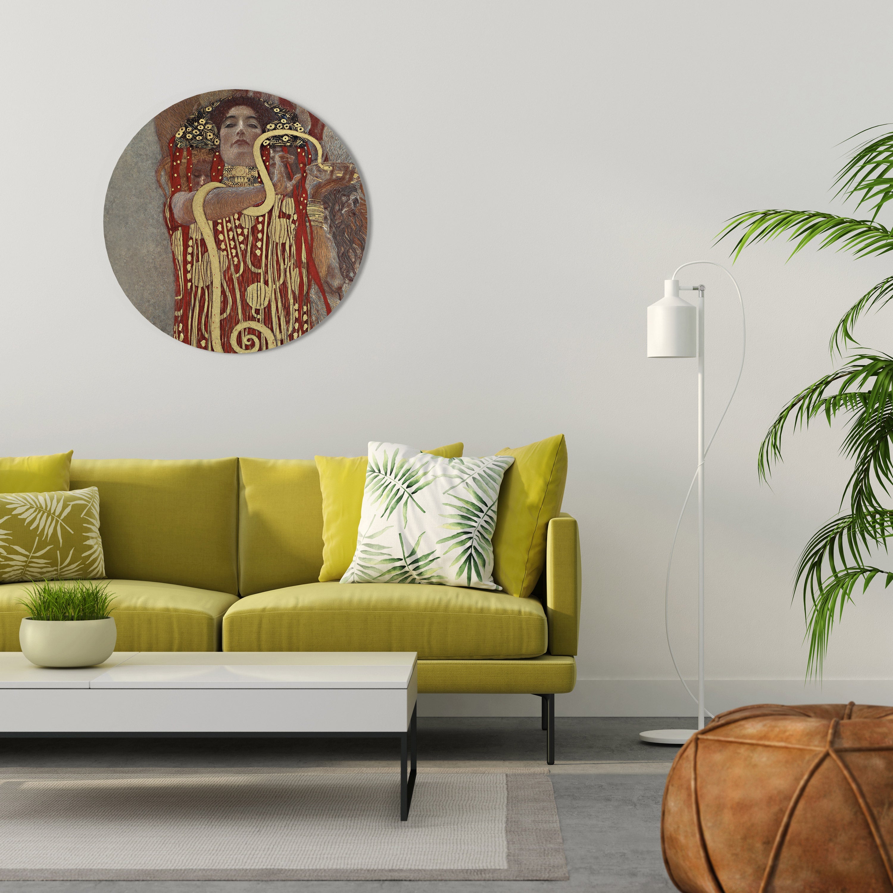 HYGIEIA VON KLIMT Runde Wandkunst