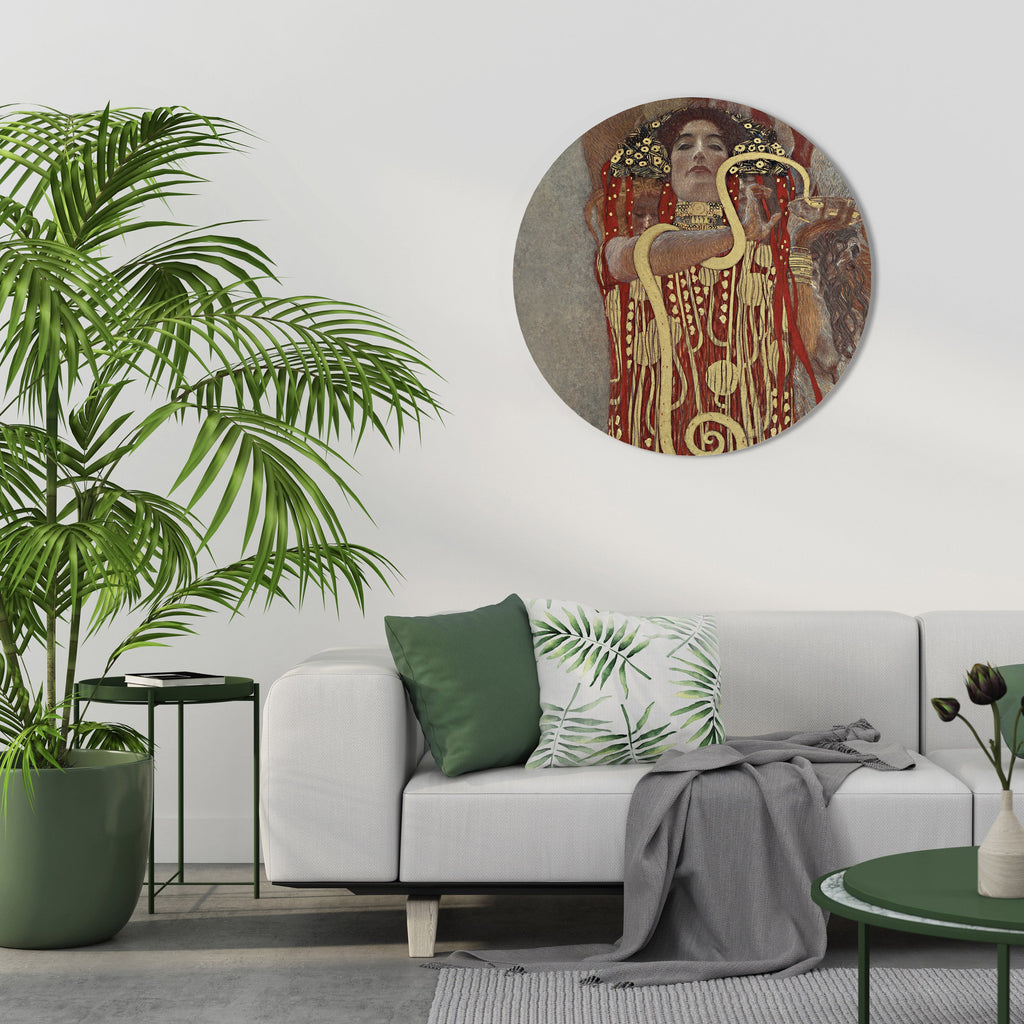 HYGIEIA VON KLIMT Runde Wandkunst