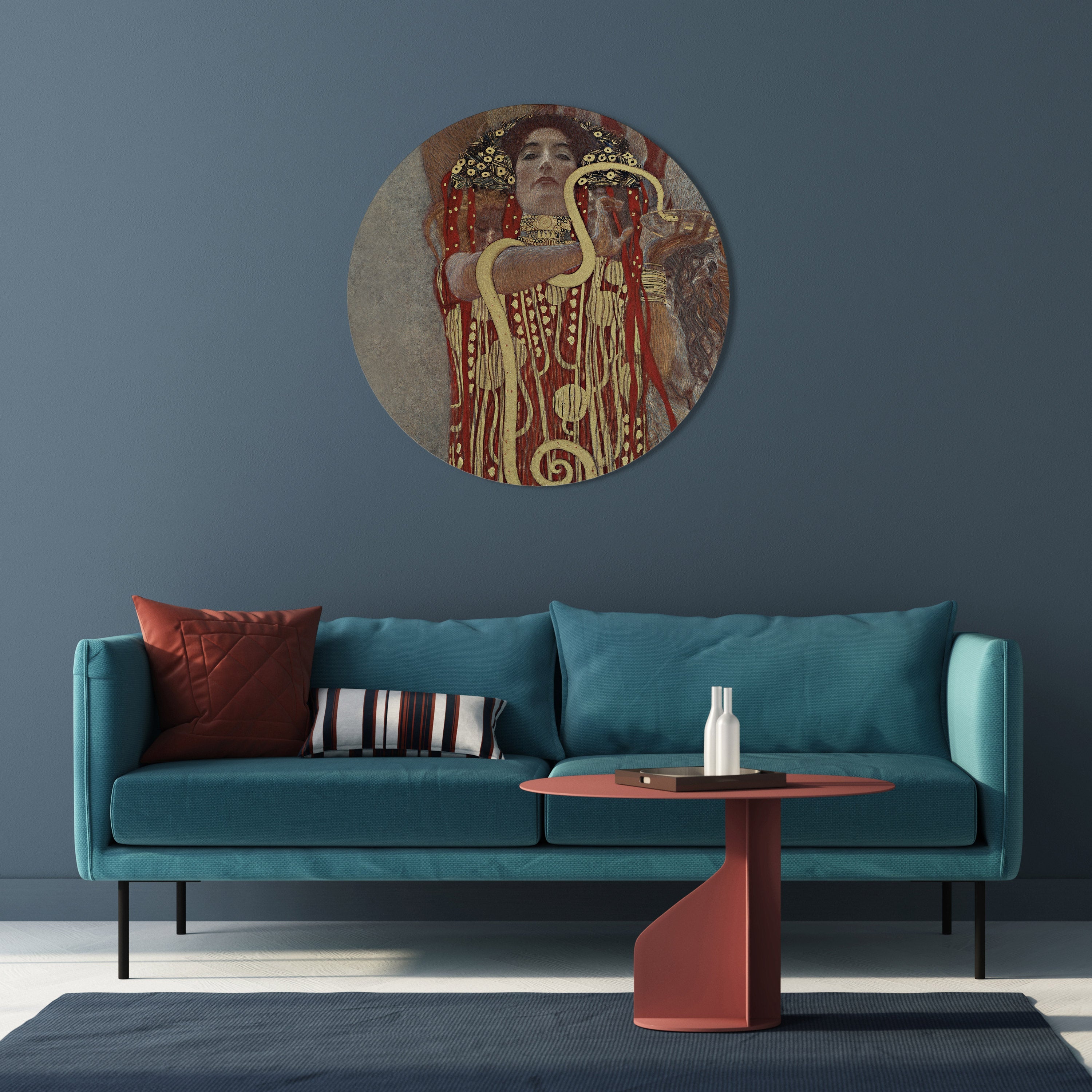 HYGIEIA VON KLIMT Runde Wandkunst