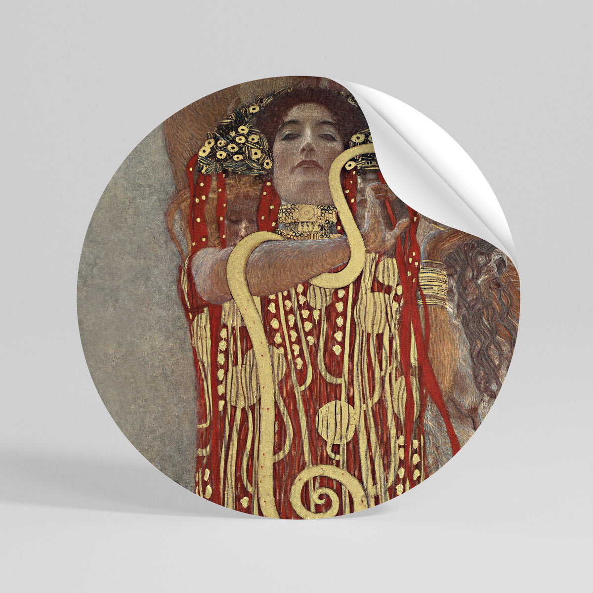 HYGIEIA BY KLIMT Peel and Stick Round Sticker