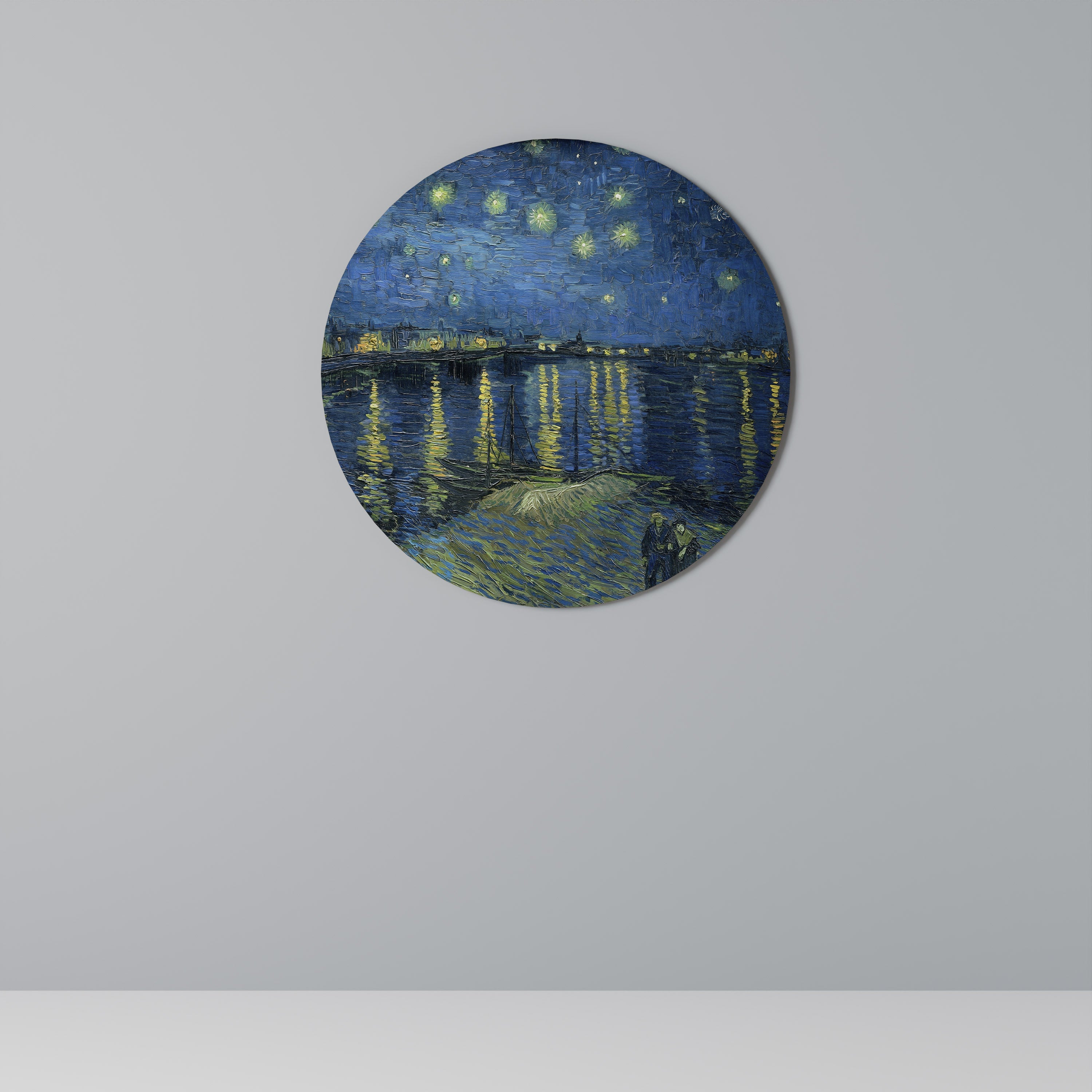 STERNENNACHT ÜBER DER RHONE Runde Wandkunst