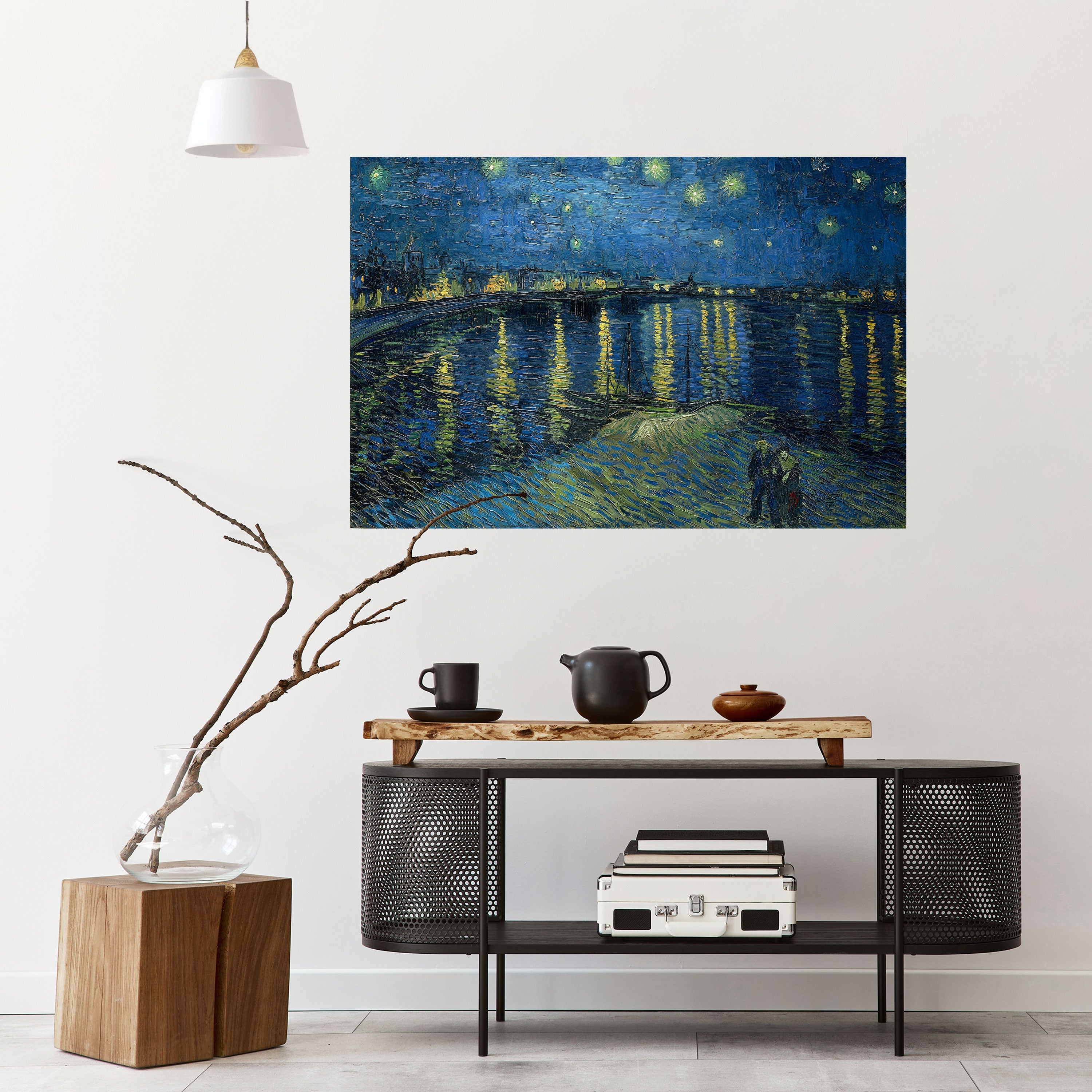 STERNENNACHT ÜBER DER RHONE Horizontales Poster zum Abziehen und Aufkleben
