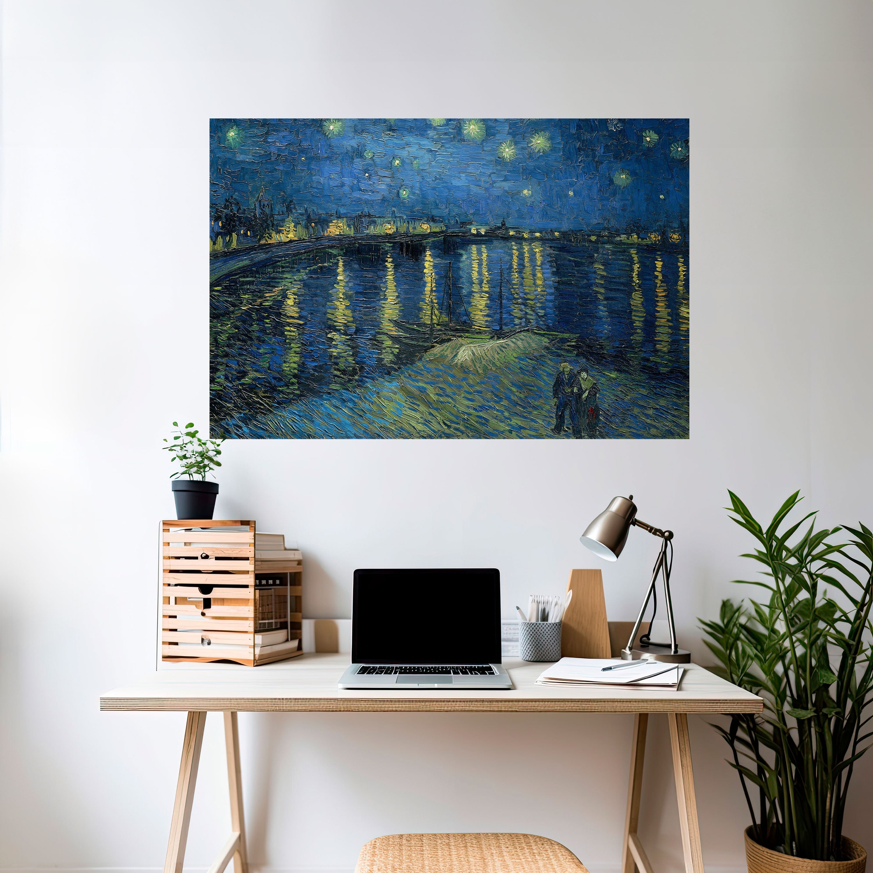 STERNENNACHT ÜBER DER RHONE Horizontales Poster zum Abziehen und Aufkleben