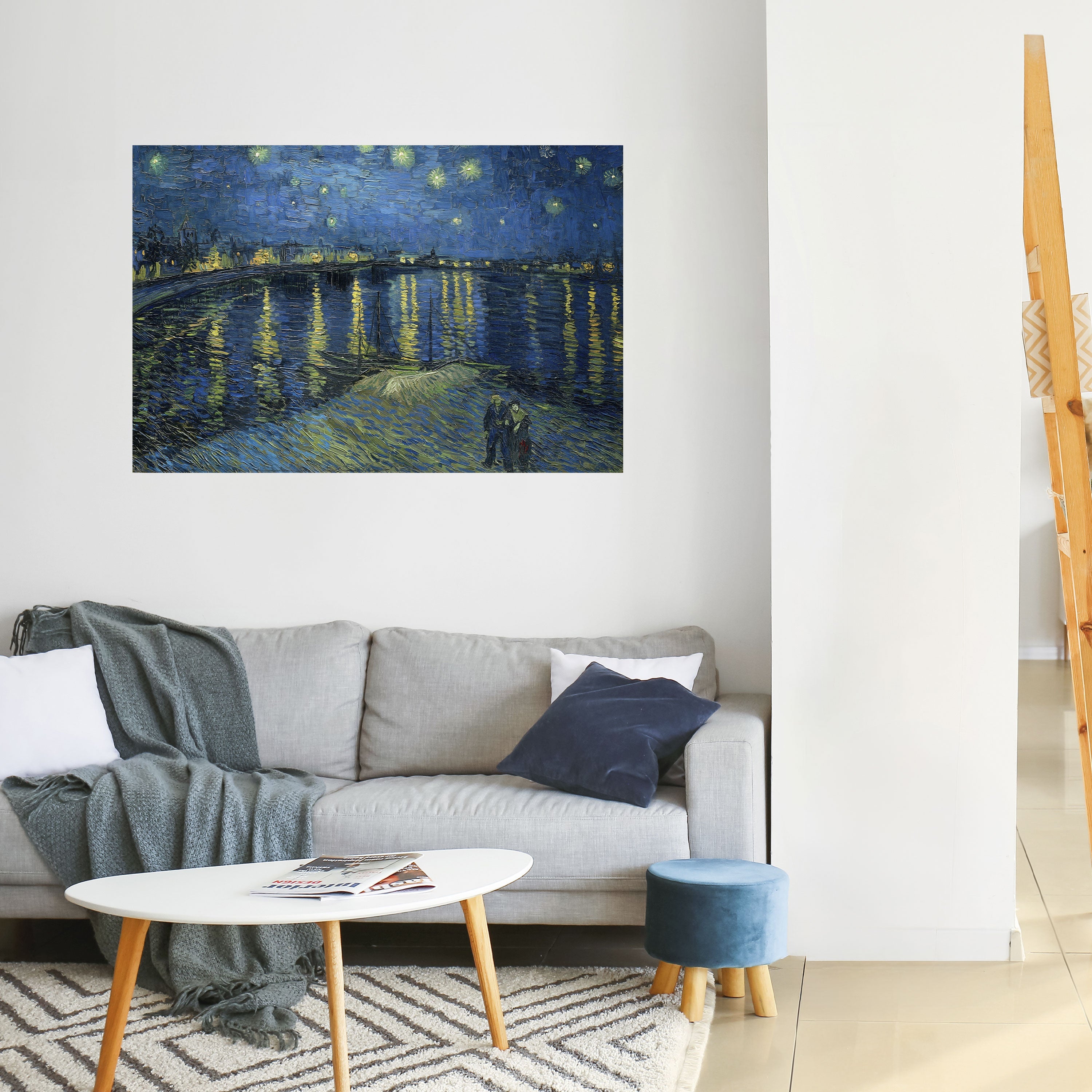 STERNENNACHT ÜBER DER RHONE Horizontales Poster zum Abziehen und Aufkleben