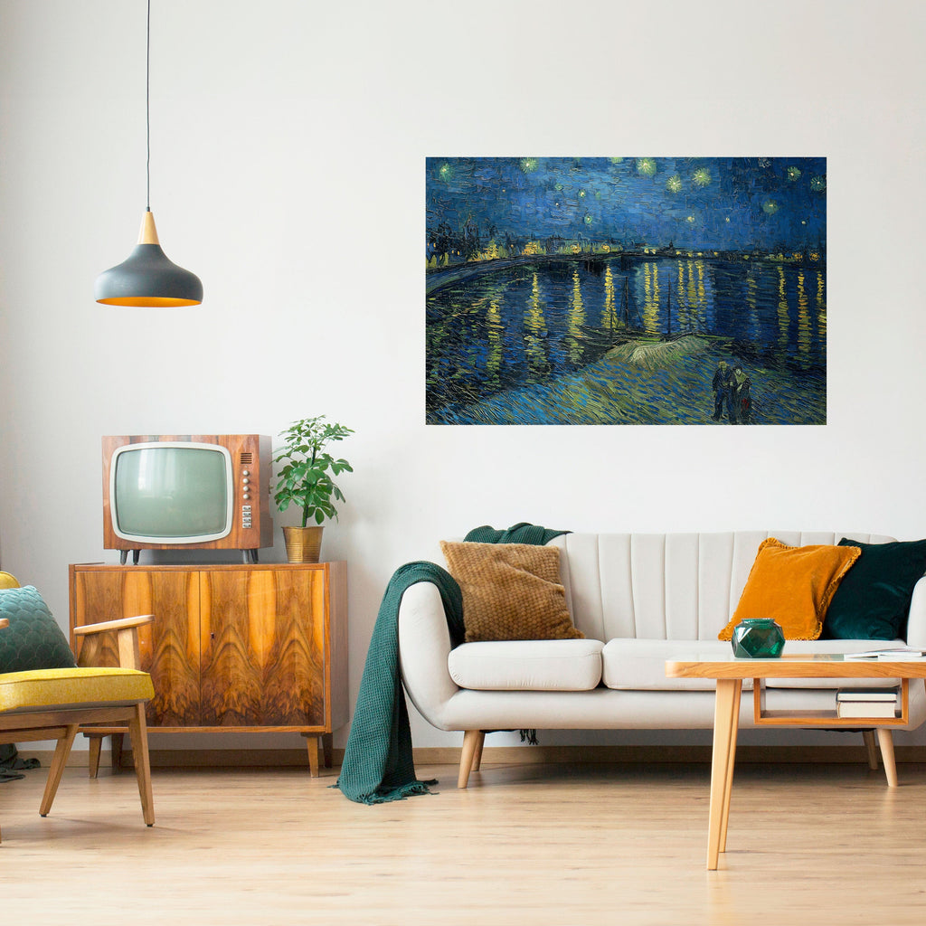 STERNENNACHT ÜBER DER RHONE Horizontales Poster zum Abziehen und Aufkleben