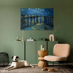STARRY NIGHT OVER THE RHONE Selbstklebendes Horizontal-Poster
